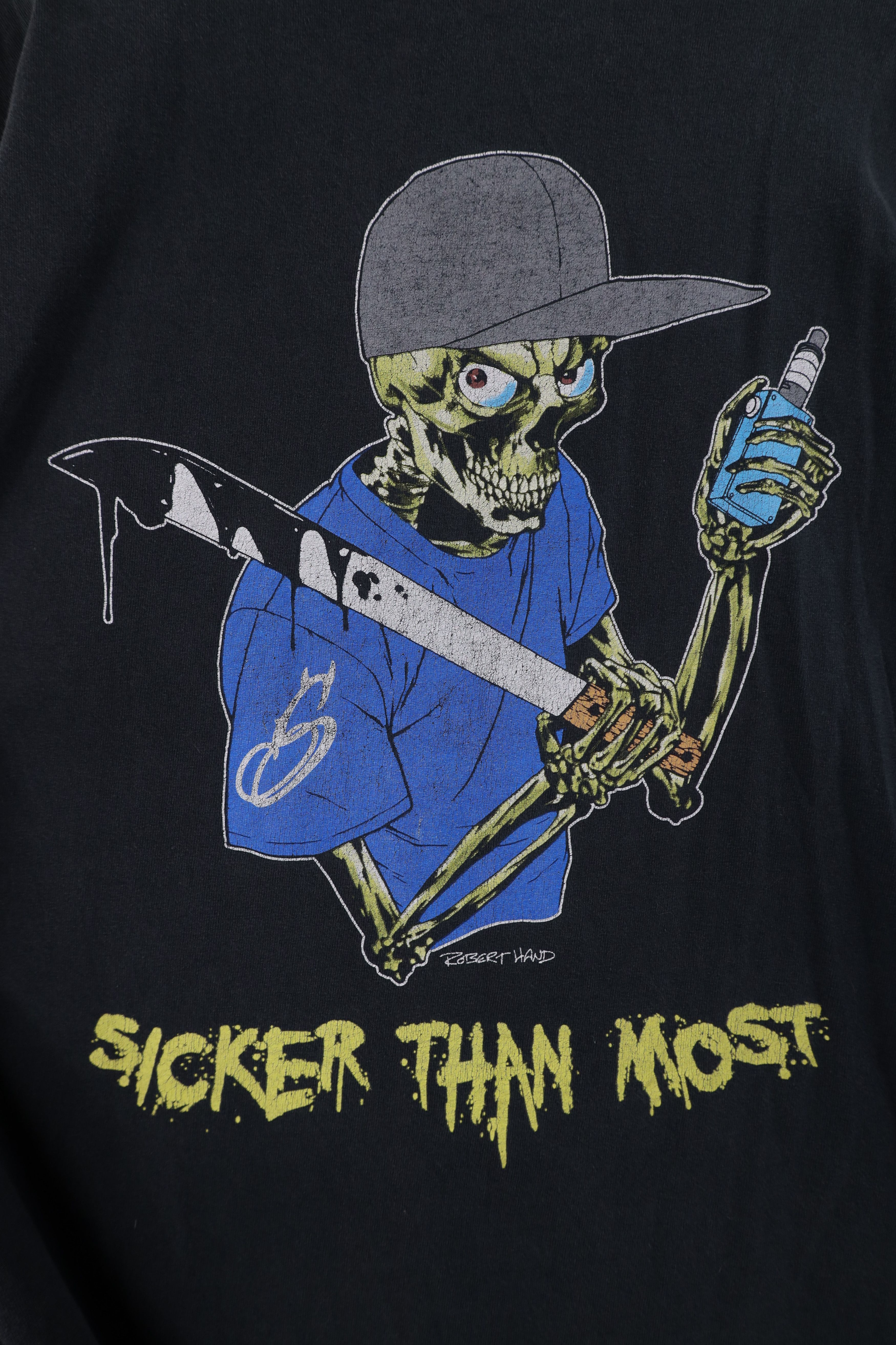 Vintage Vintage Skull Metal Sicker Than Most Band T-Shirt Black Size US XXL / EU 58 / 5 - 10 Thumbnail