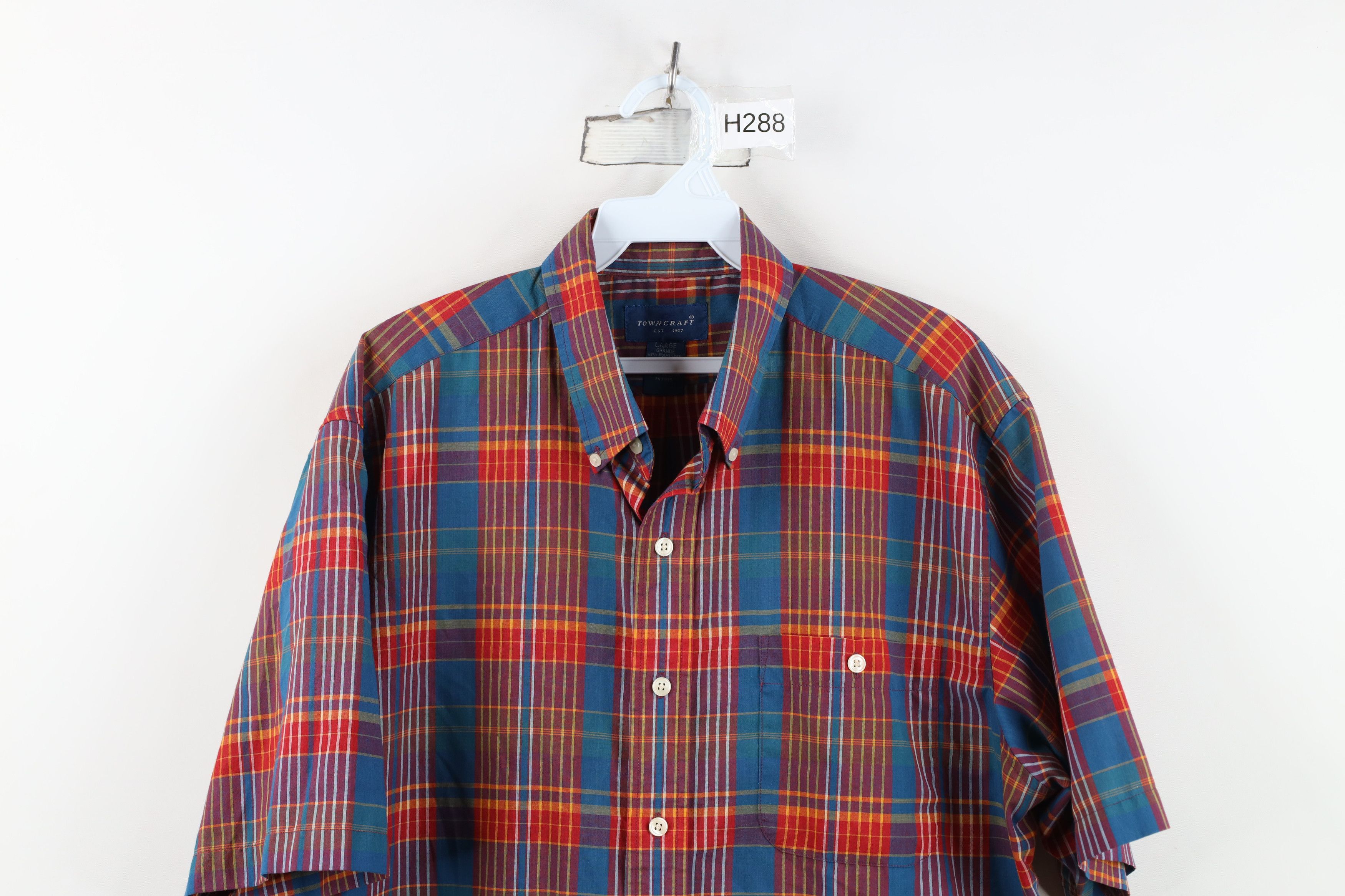 Vintage Vintage 90s Streetwear Madras Plaid Button Down Shirt Size US L / EU 52-54 / 3 - 2 Thumbnail