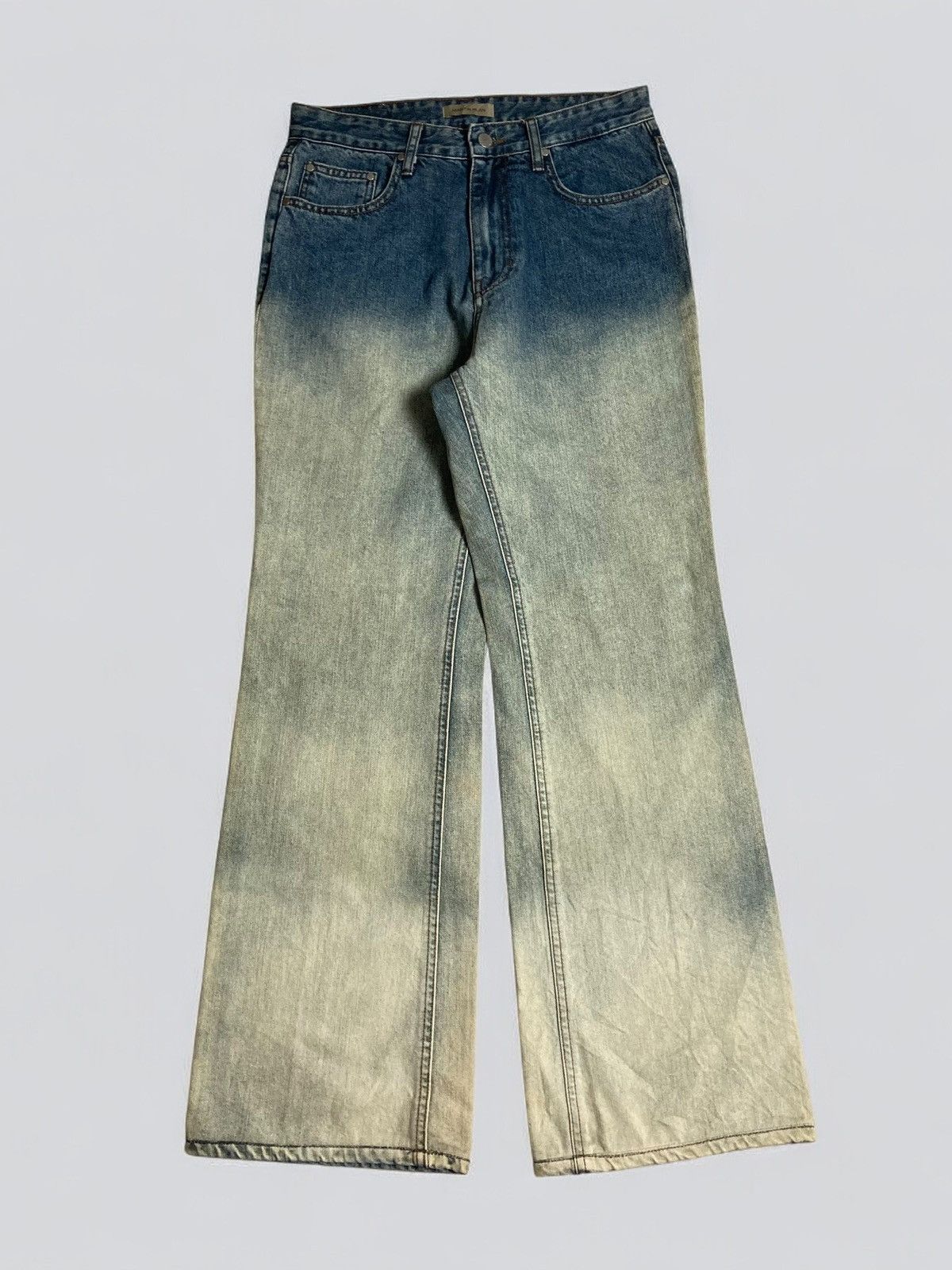 Japanese Brand MARTIN PLAN Flared Two Tone Jeans💥 Size US 29 - 1 Thumbnail
