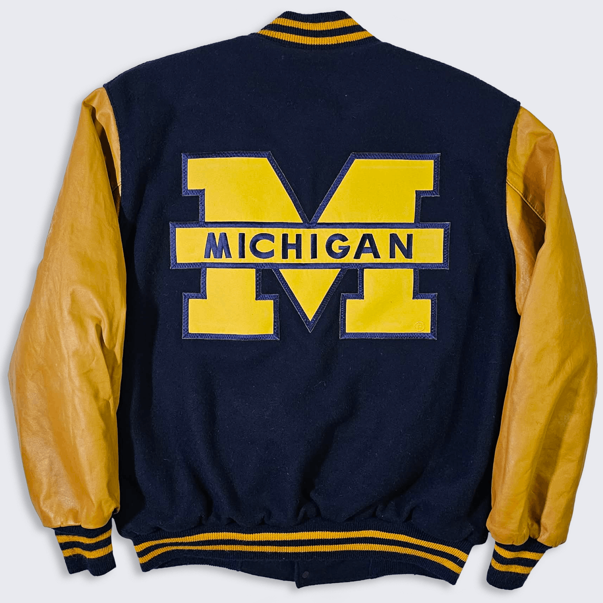 Vintage Michigan Wolverines Vintage 90s Varsity Bomber Jacket Size US XL / EU 56 / 4 - 2 Thumbnail