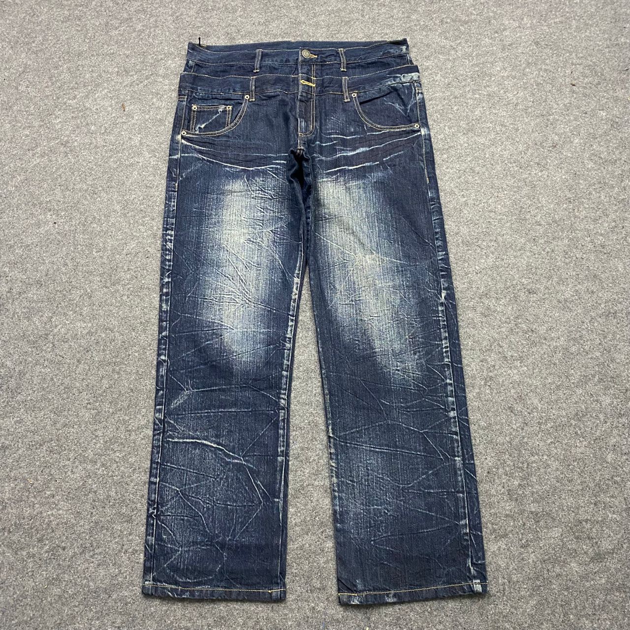 If Six Was Nine Vintage Back & Forth Double waist Distressed Denim Size US 38 / EU 54 - 2 Thumbnail