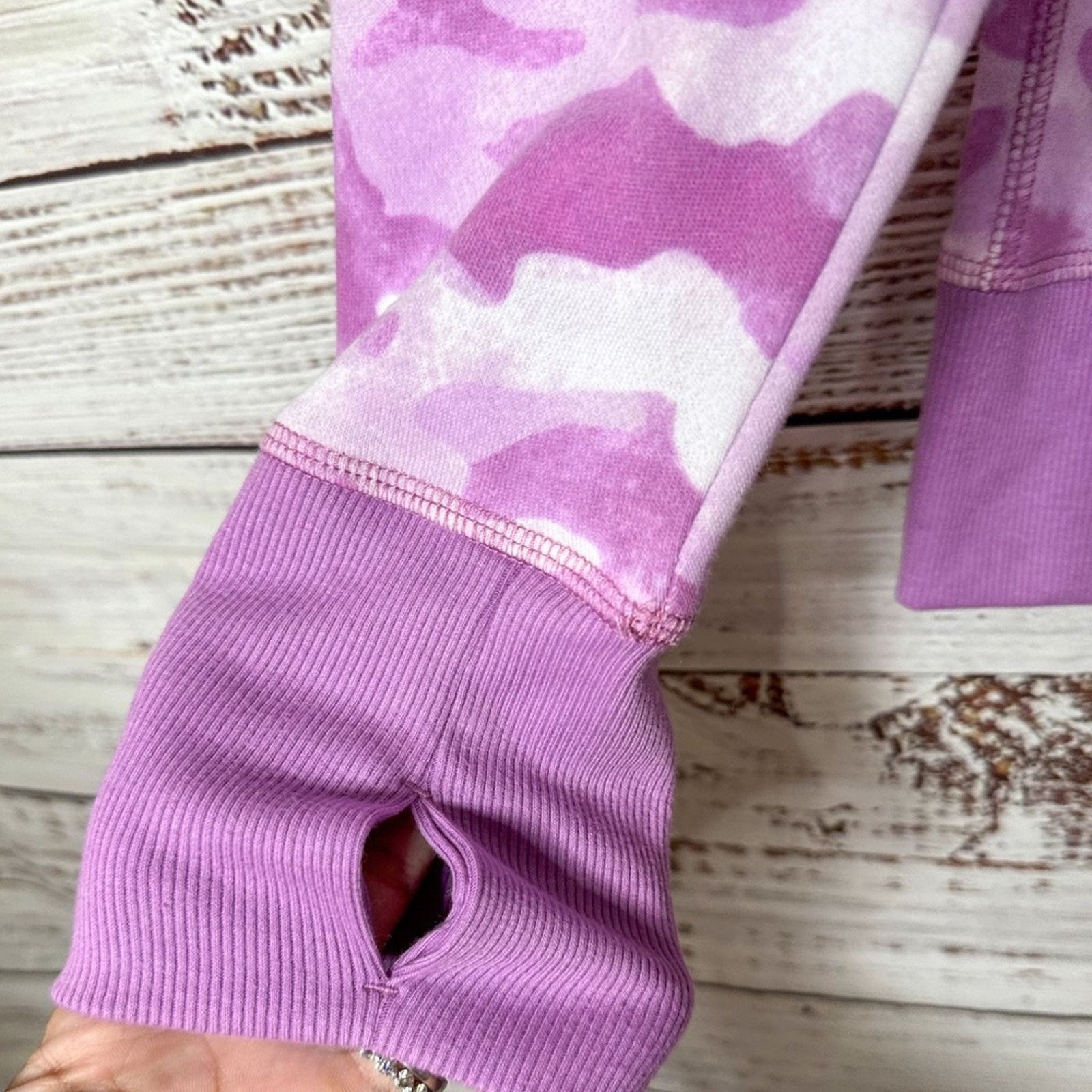 Tek Gear Tek Gear Fleece Pullover Sweatshirt Camo Purple, Size Small Size S / US 4 / IT 40 - 5 Thumbnail