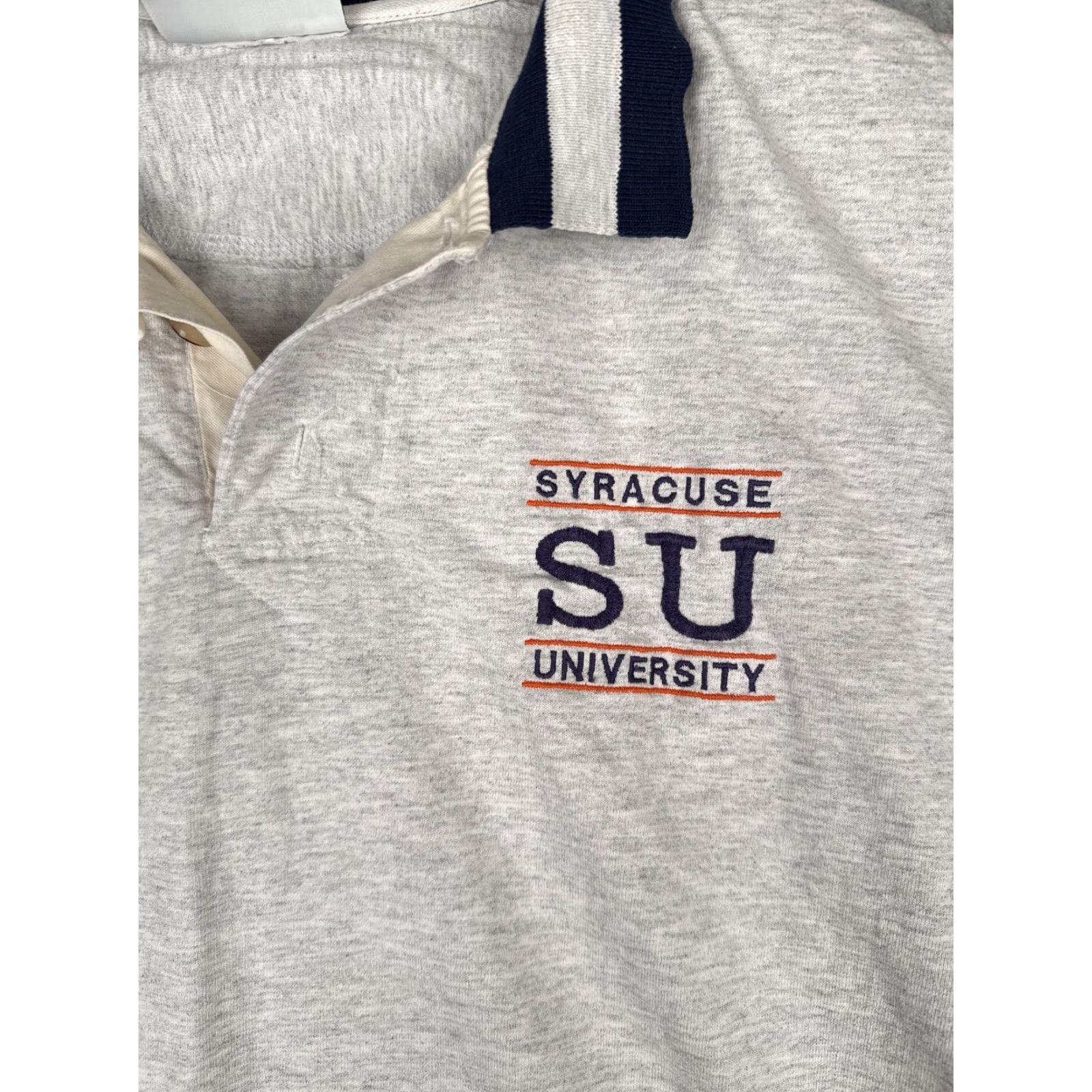 Vintage VINTAGE Nike Polo Shirt Mens Medium Gray SU Embroidered Syracuse University imageWear Size US M / EU 48-50 / 2 - 6 Thumbnail