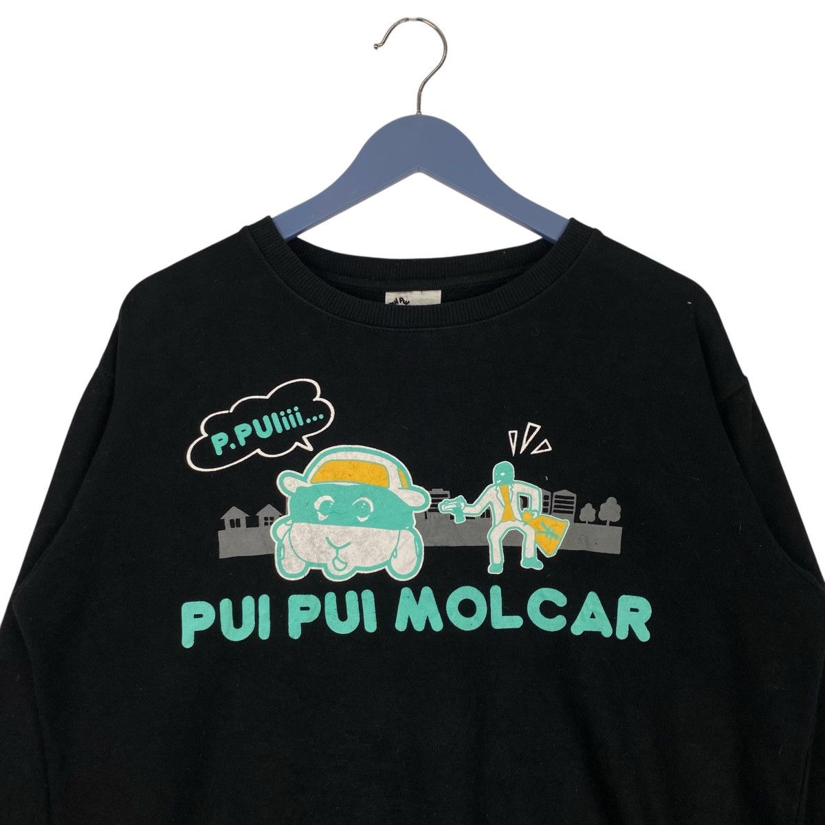 Designer × Vintage Vintage Pui Pui Molcar Printed Crewneck Sweatshirt Black Size M / US 6-8 / IT 42-44 - 4 Thumbnail