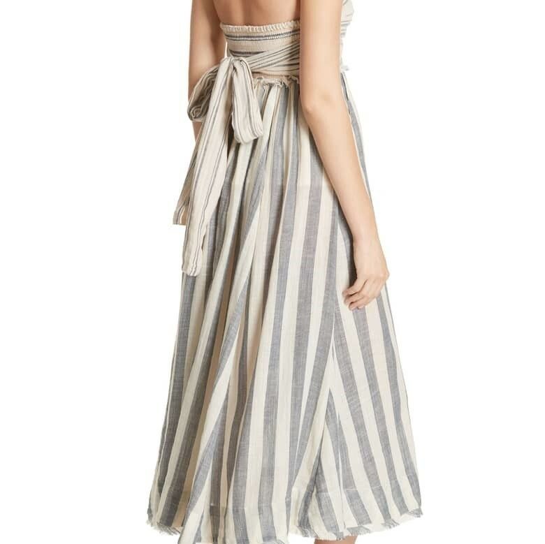 Free People Stripe Me Up Strapless Midi Dress in size Medium $168 Size M / US 6-8 / IT 42-44 - 6 Thumbnail