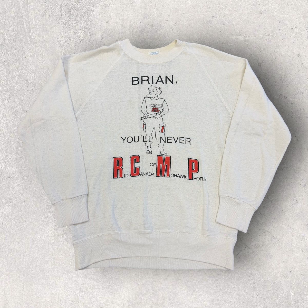 Vintage Canada protest sweatshirt