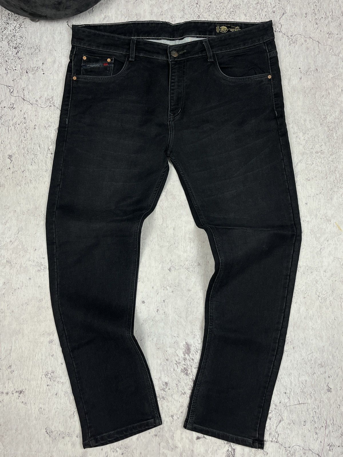 Designer × Diesel Vintage Men's Y2K Diesel 1978 Black Denim Jeans Size US 38 / EU 54 - 5 Thumbnail