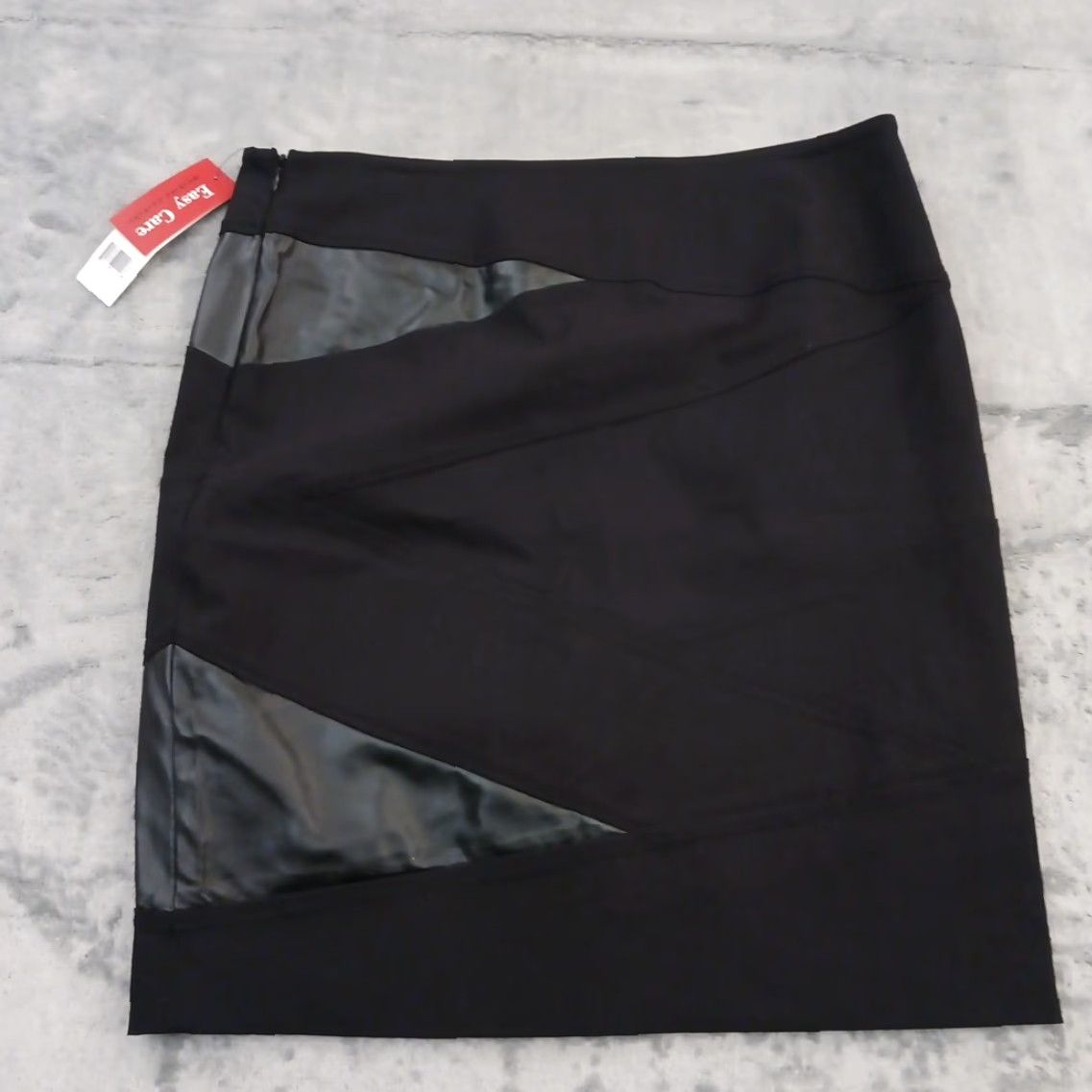 Vintage Rafaella Skirt Geometric Knee Length Pencil Side Zip Black 10 Women Regular Skirt Mens? (Note: final) Size 32" / US 10 / IT 46 - 6 Thumbnail