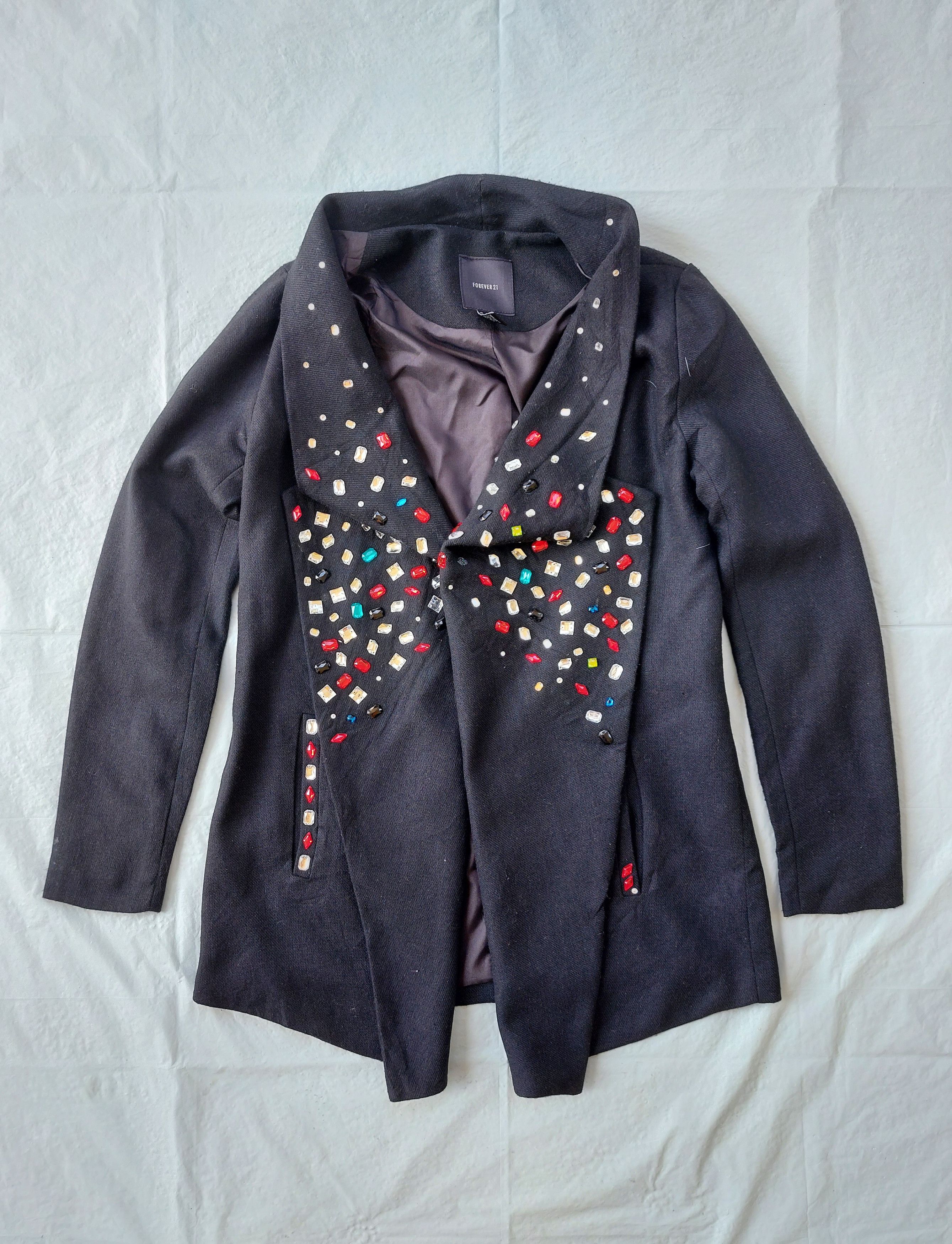 FOREVER 21 colored diamond open coat
