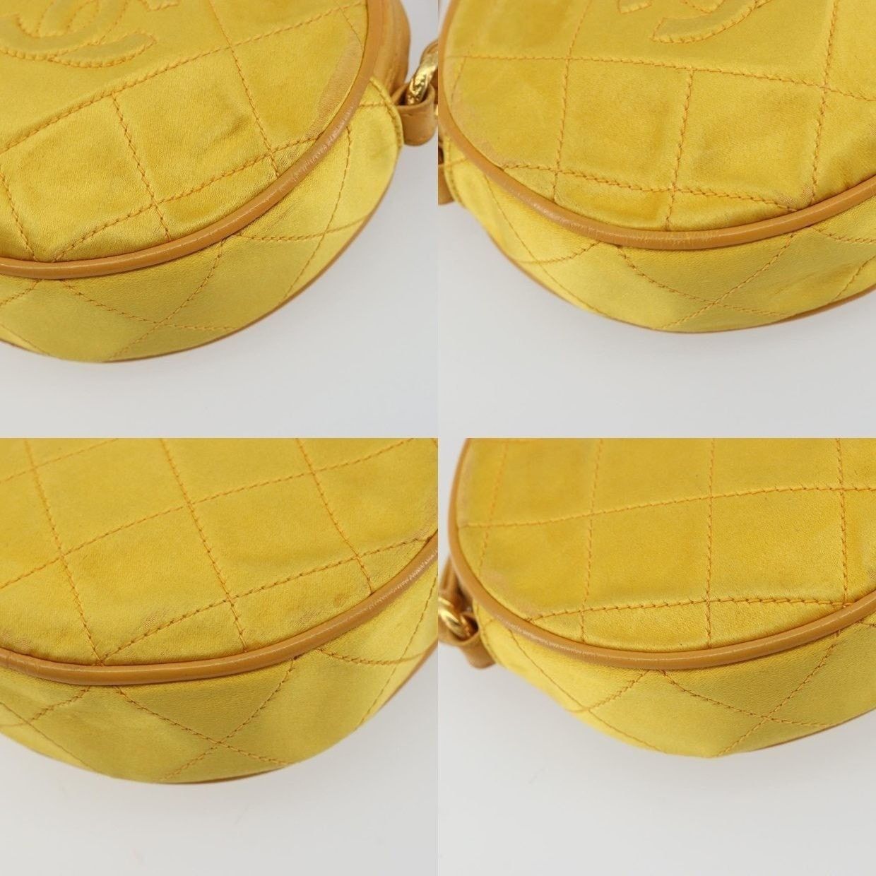 Chanel Chanel Matelasse Silk Shoulder Bag Yellow Size ONE SIZE - 14 Thumbnail