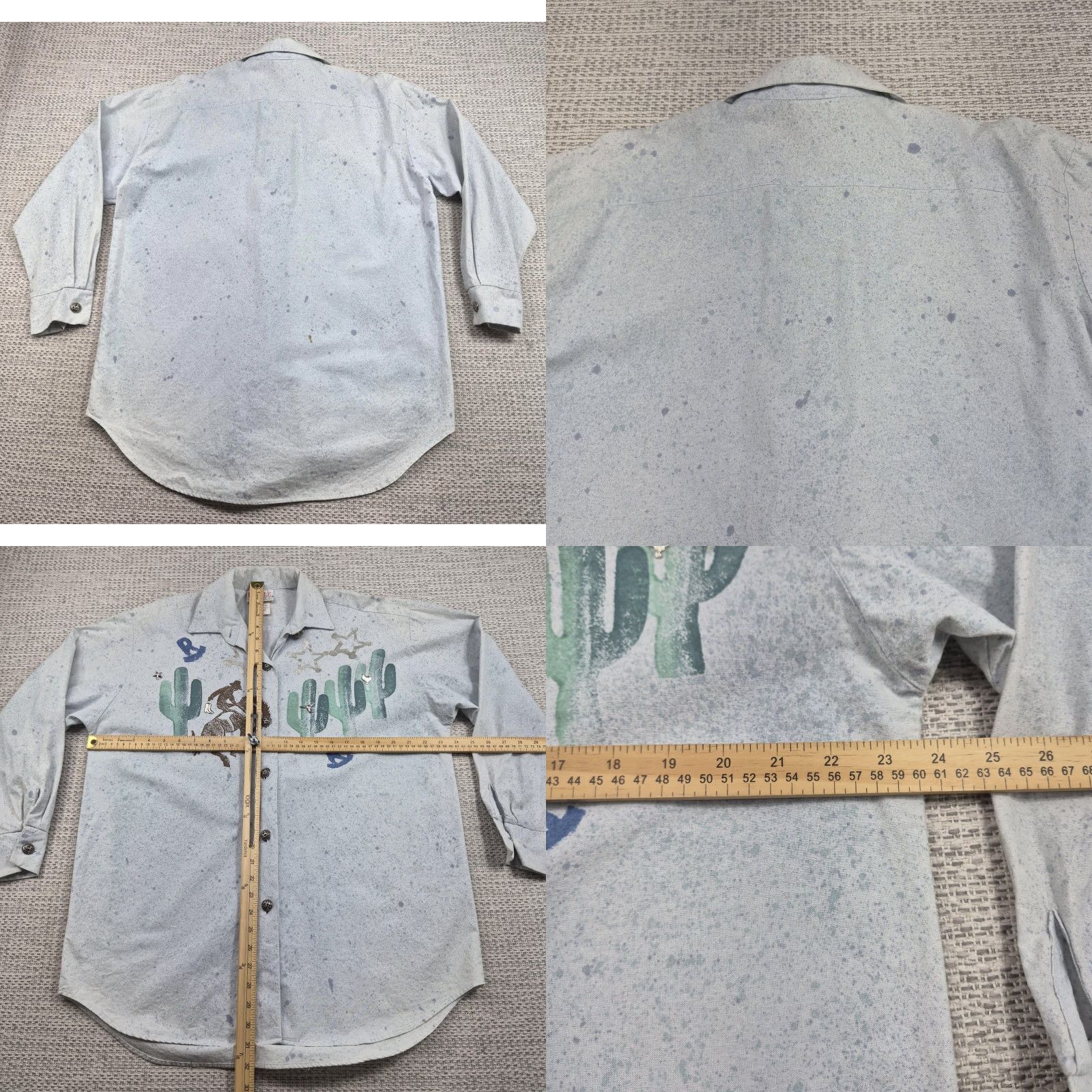 Vintage VINTAGE Little Canyon Alley by Marcy M.E. Shirt Womens XL Blue Western Tunic USA Size XL / US 12-14 / IT 48-50 - 8 Thumbnail