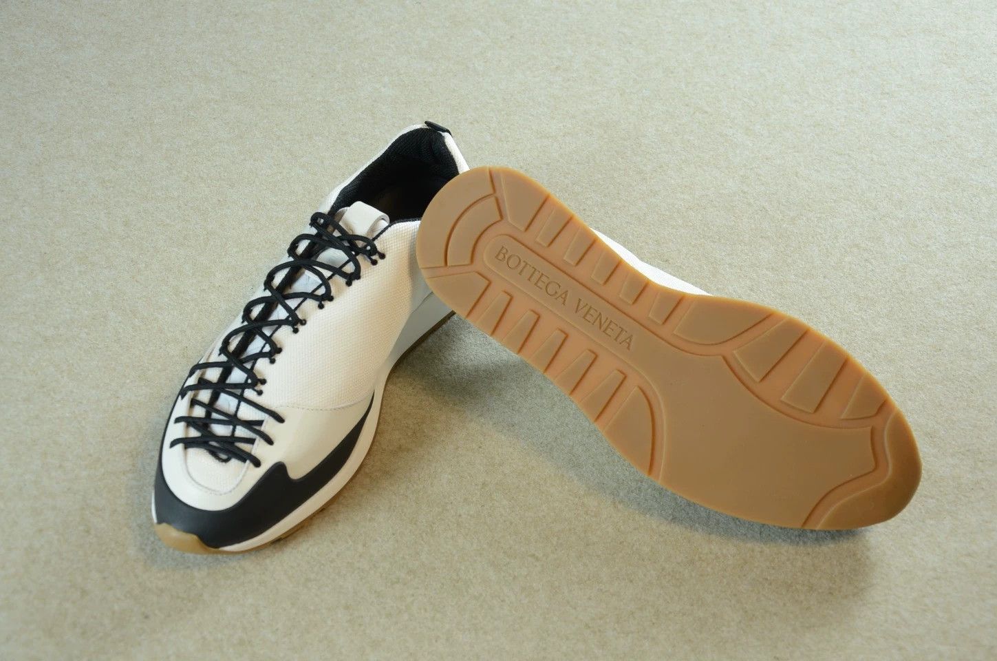 Bottega Veneta BV White Panelled Laces Sneakers Size US 11 / EU 44 - 6 Thumbnail