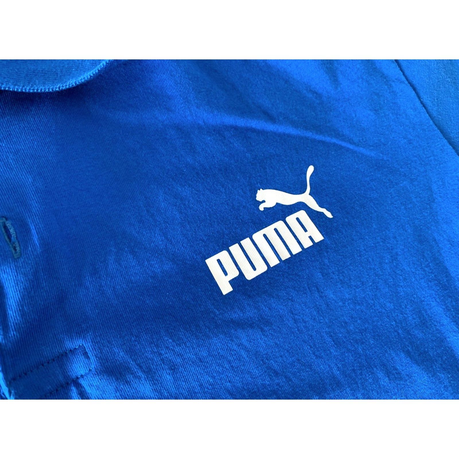 Puma Puma Polo Shirt Mens XL Short Sleeve Blue Solid Polo Shirt Mens XL Blue Puma Short Sleeve Polo Shirt Size US XL / EU 56 / 4 - 3 Thumbnail