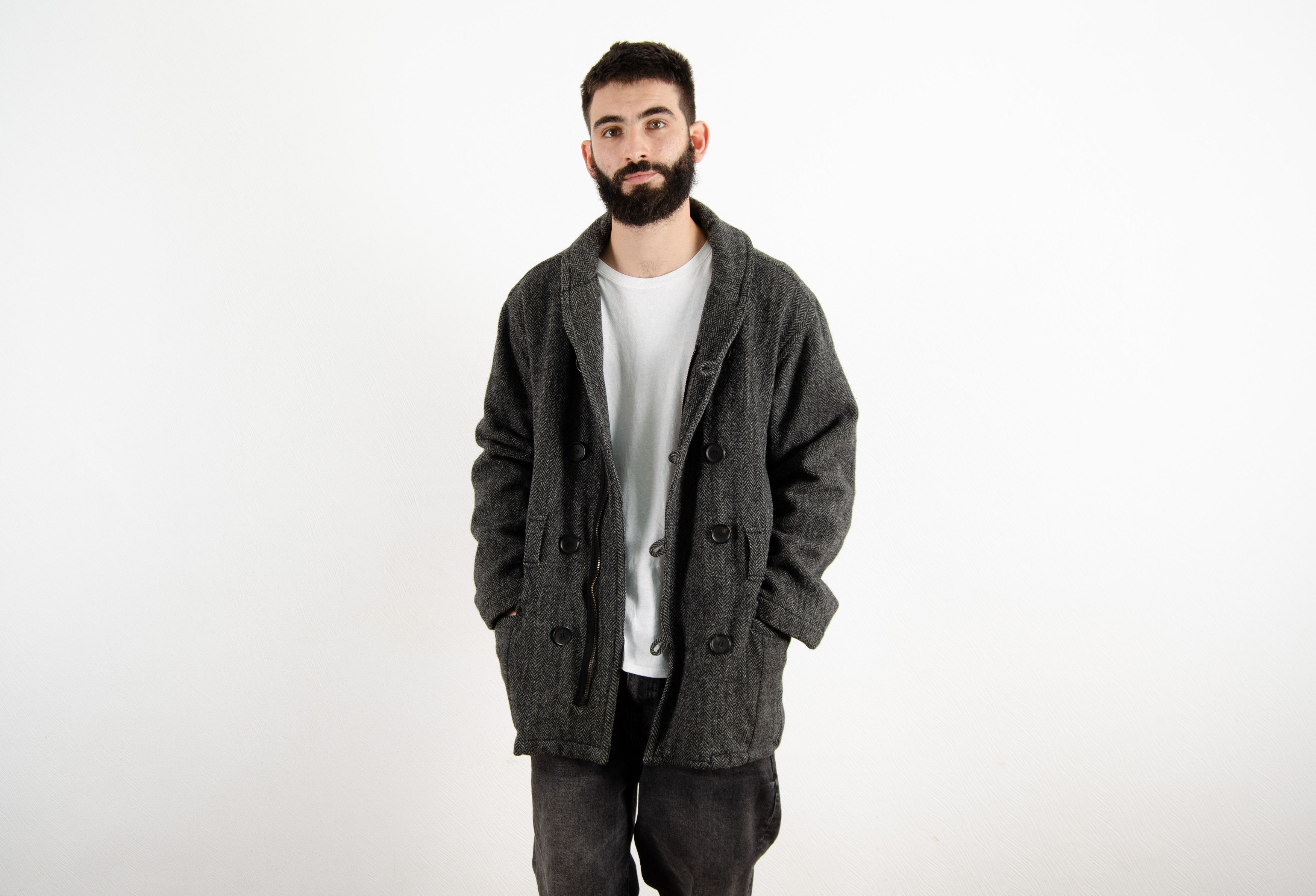 Comme des Garcons Archive Comme Des Garcons Vintage Rare Wool Jacket Coat Size US L / EU 52-54 / 3 - 4 Thumbnail