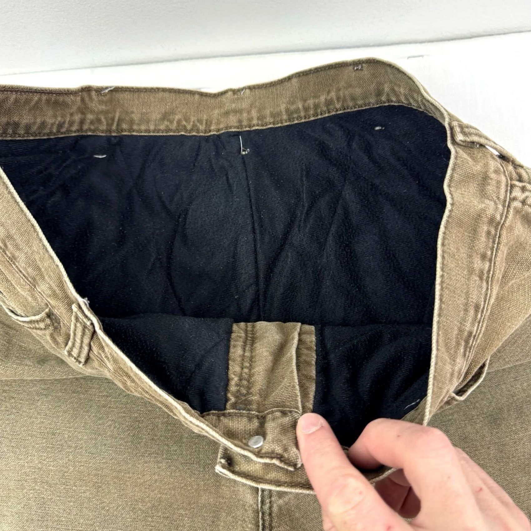 Wrangler VINTAGE Wrangler Rugged Wear Denim Jeans Adult 38x30 Brown Lined 90s Y2K USA Outdoor Men's Regular Straight Jeans Shirt Size US 38 / EU 54 - 3 Thumbnail