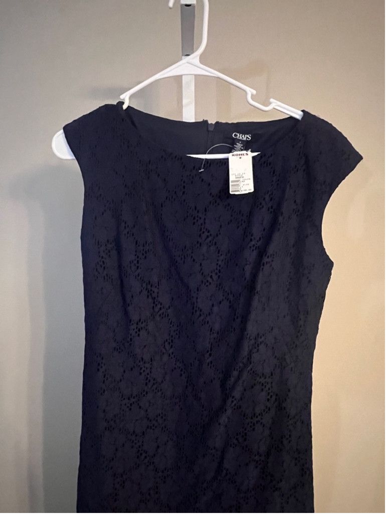 Chaps Women's Chaps Dress, Size 6, Navy Size M / US 6-8 / IT 42-44 - 2 Thumbnail
