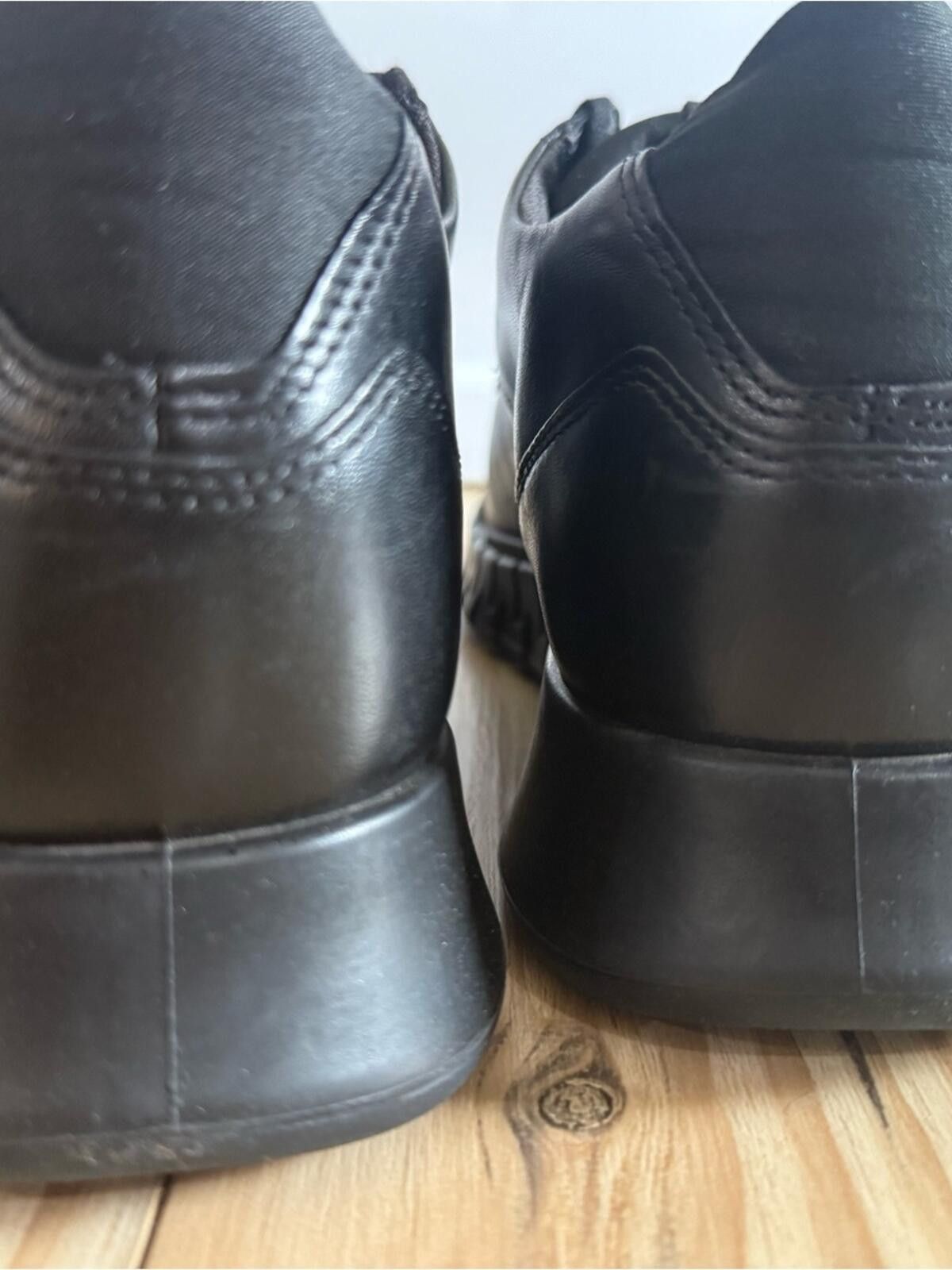 Ecco Ecco Black Leather Derby Shoes Size US 10.5 / EU 43-44 - 6 Thumbnail