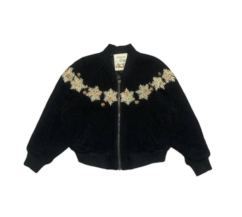 Vintage Japanese Nougat Wool Bomber Jacket