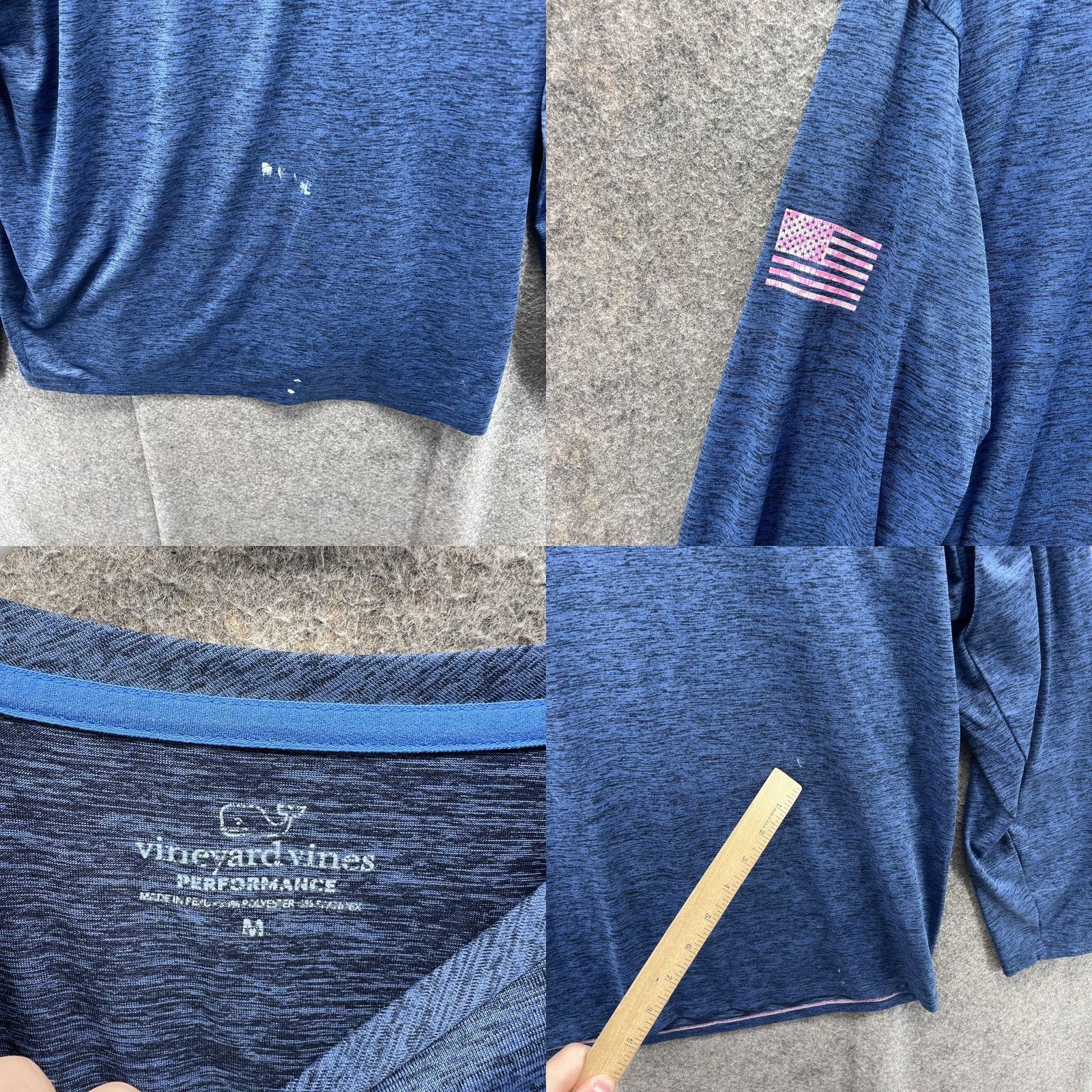 Vineyard Vines Vineyard Vines Shirt Mens M Blue Long Sleeve Pink Ribbon Breast Cancer Graphic Print Performance Crew Neck Raglan Sleeve Moisture Wicking Size US M / EU 48-50 / 2 - 8 Thumbnail