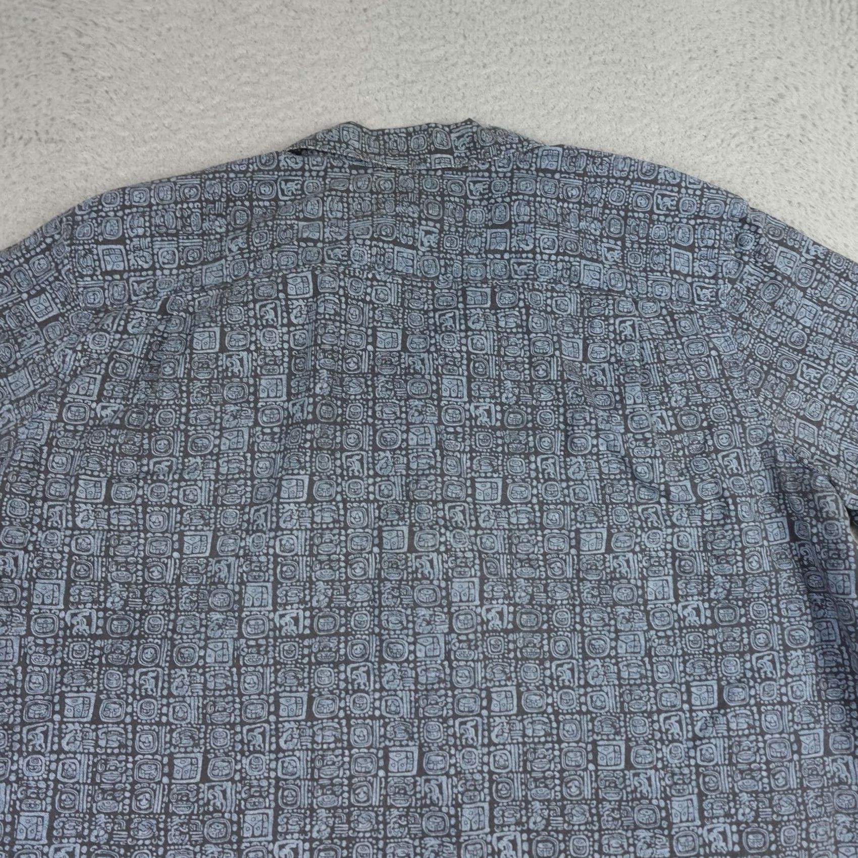 Vintage L.L.Bean Shirt Mens XL Blue Geometric Short Sleeve Button Up Camp Outdoor Size US XL / EU 56 / 4 - 7 Thumbnail