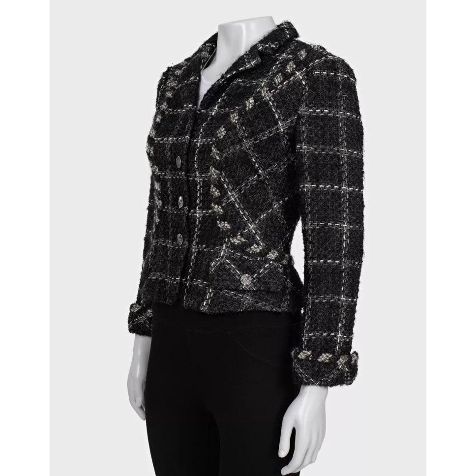 Chanel Chanel Vintage Black Tweed Fitted Jacket, Sz 38/M Size S / US 4 / IT 40 - 2 Thumbnail