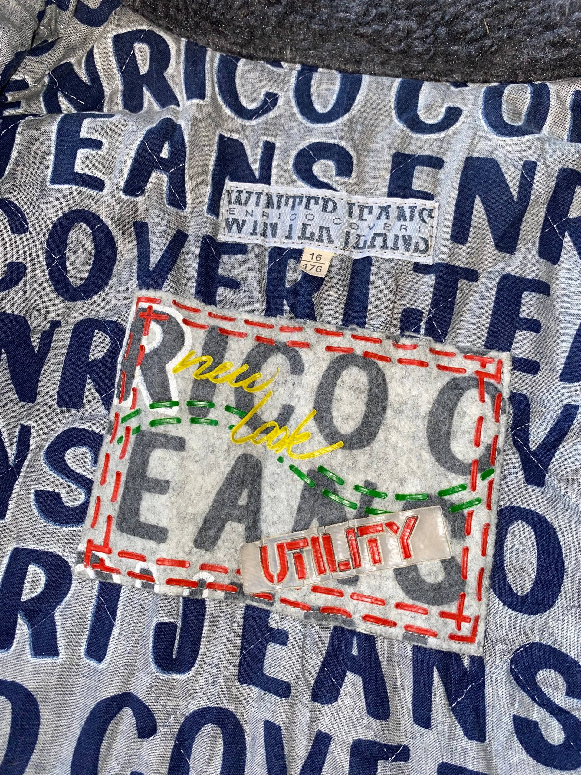Enrico Coveri Rare Enrico Coveri Archive 80s Logo Lined Denim Jacket Size US XL / EU 56 / 4 - 7 Thumbnail