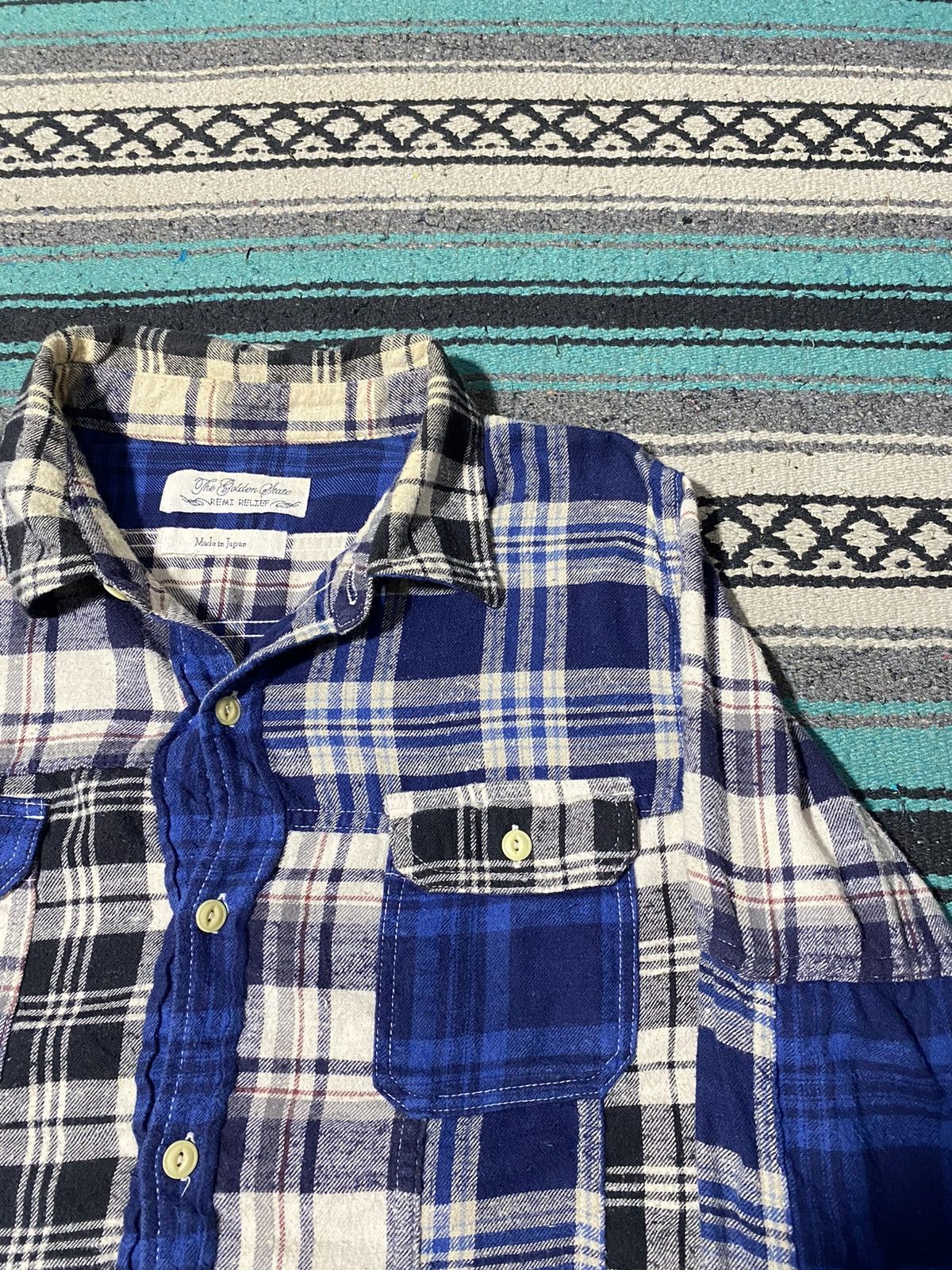 Remi Relief Remi Relief Patchwork Flannel Shirt Size US L / EU 52-54 / 3 - 4 Thumbnail