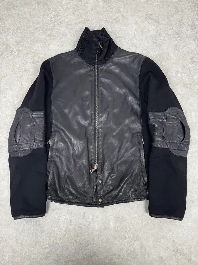 Prada 2000s Prada Hybrid Premium Biker Leather Jacket Size US M / EU 48-50 / 2 - 1 Thumbnail