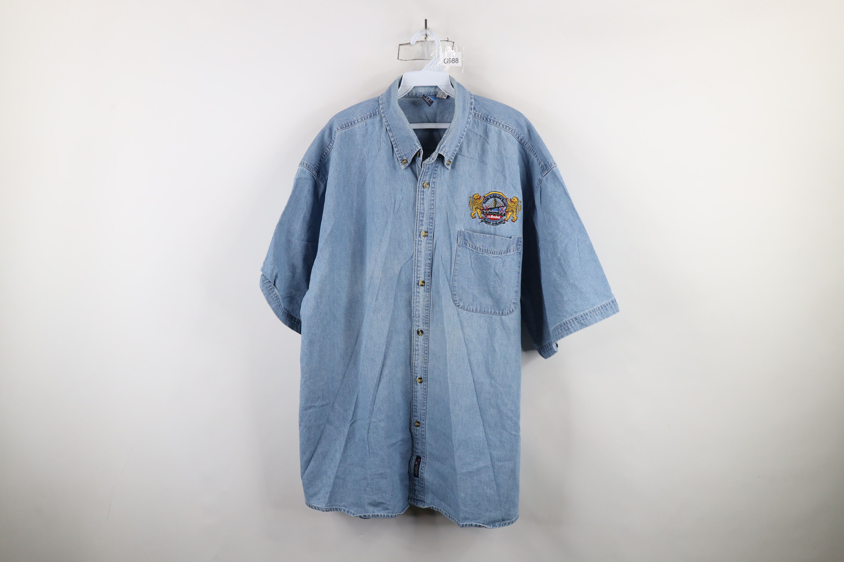 Vintage Vintage Y2K 2009 German American Festival Denim Button Shirt Size US XXL / EU 58 / 5 - 1 Thumbnail