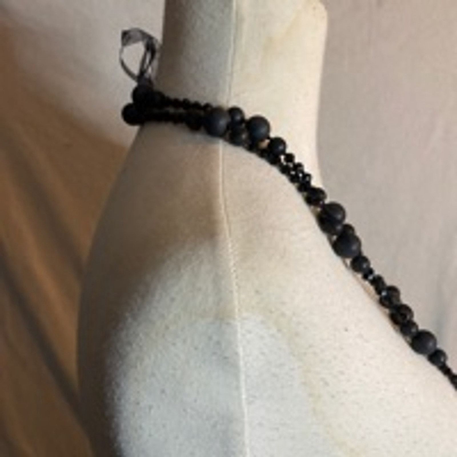 Other Vintage Black Multi-Layer Beaded Necklace Statement Jewelry Size ONE SIZE - 4 Thumbnail