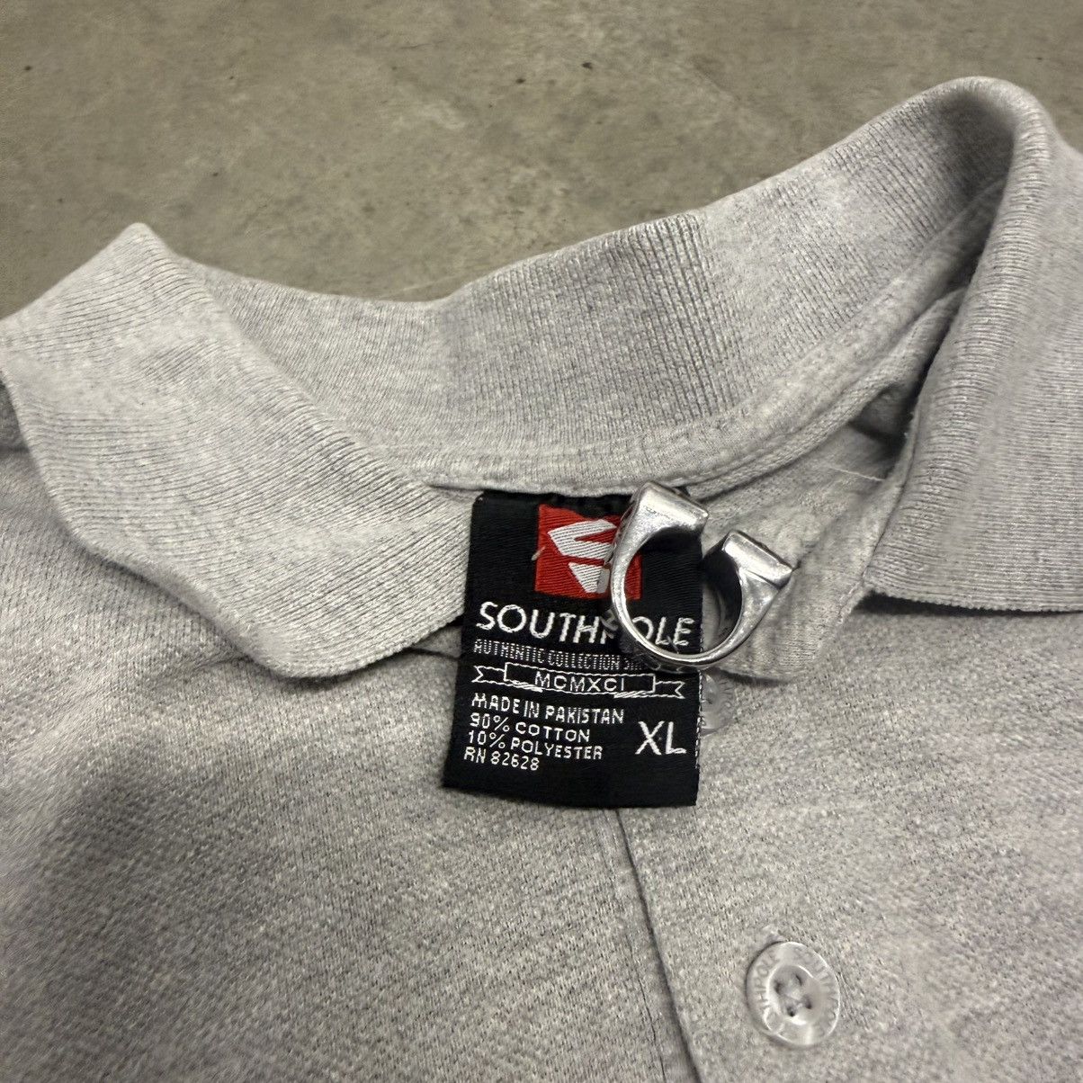 Southpole Vintage Y2K/2000s Grey Southpole Polo with Logo Hit! Size US XL / EU 56 / 4 - 5 Thumbnail