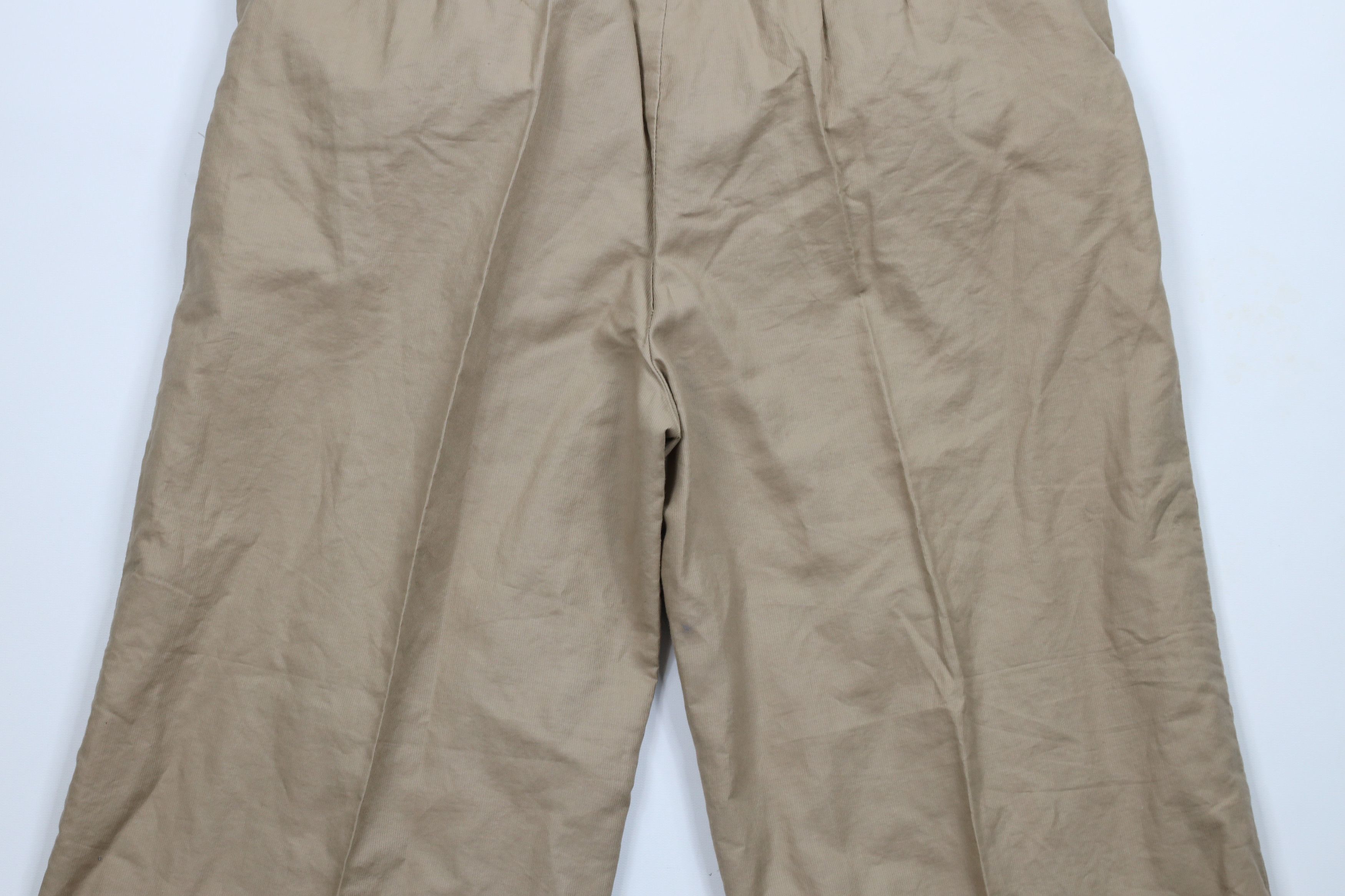 Vintage Vintage 70s Streetwear Button Wide Leg Chino Pants Beige Size 38" / US 16 / IT 52 - 10 Thumbnail