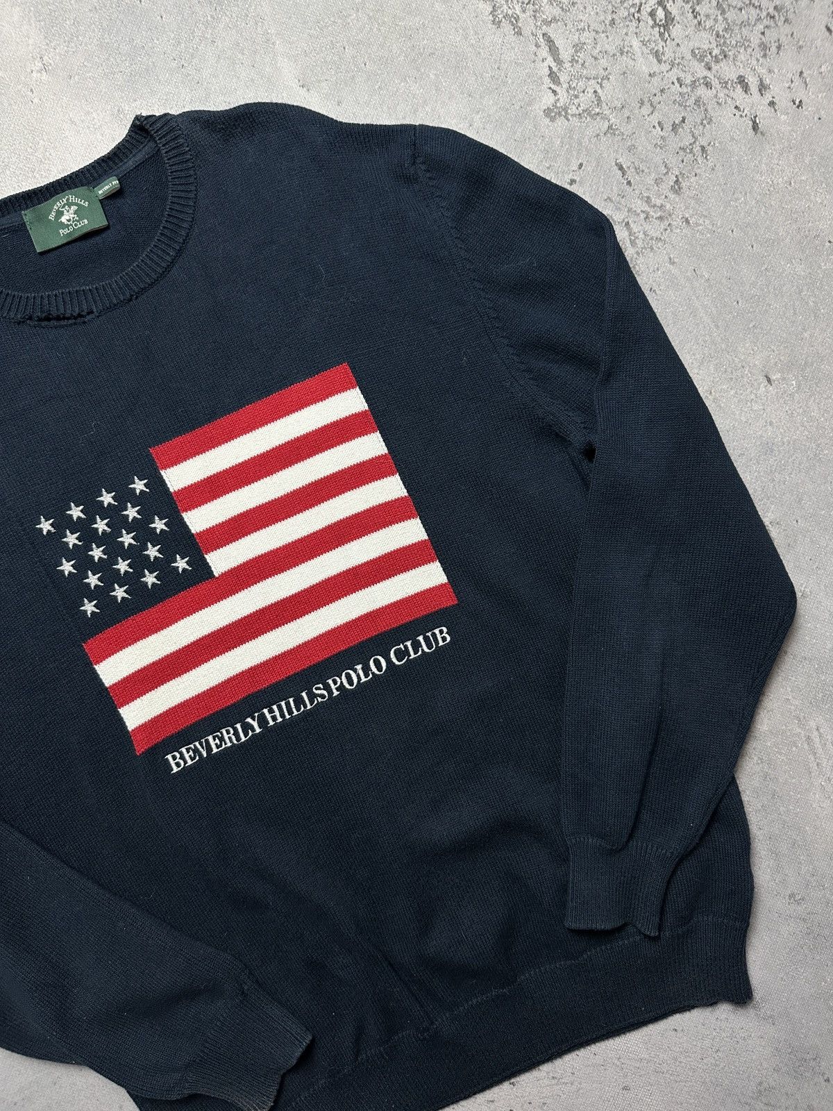 Beverly Hills Polo Club Vintage Beverly Hills Polo Club Flag America Sweater USA 00s Size US XL / EU 56 / 4 - 3 Thumbnail