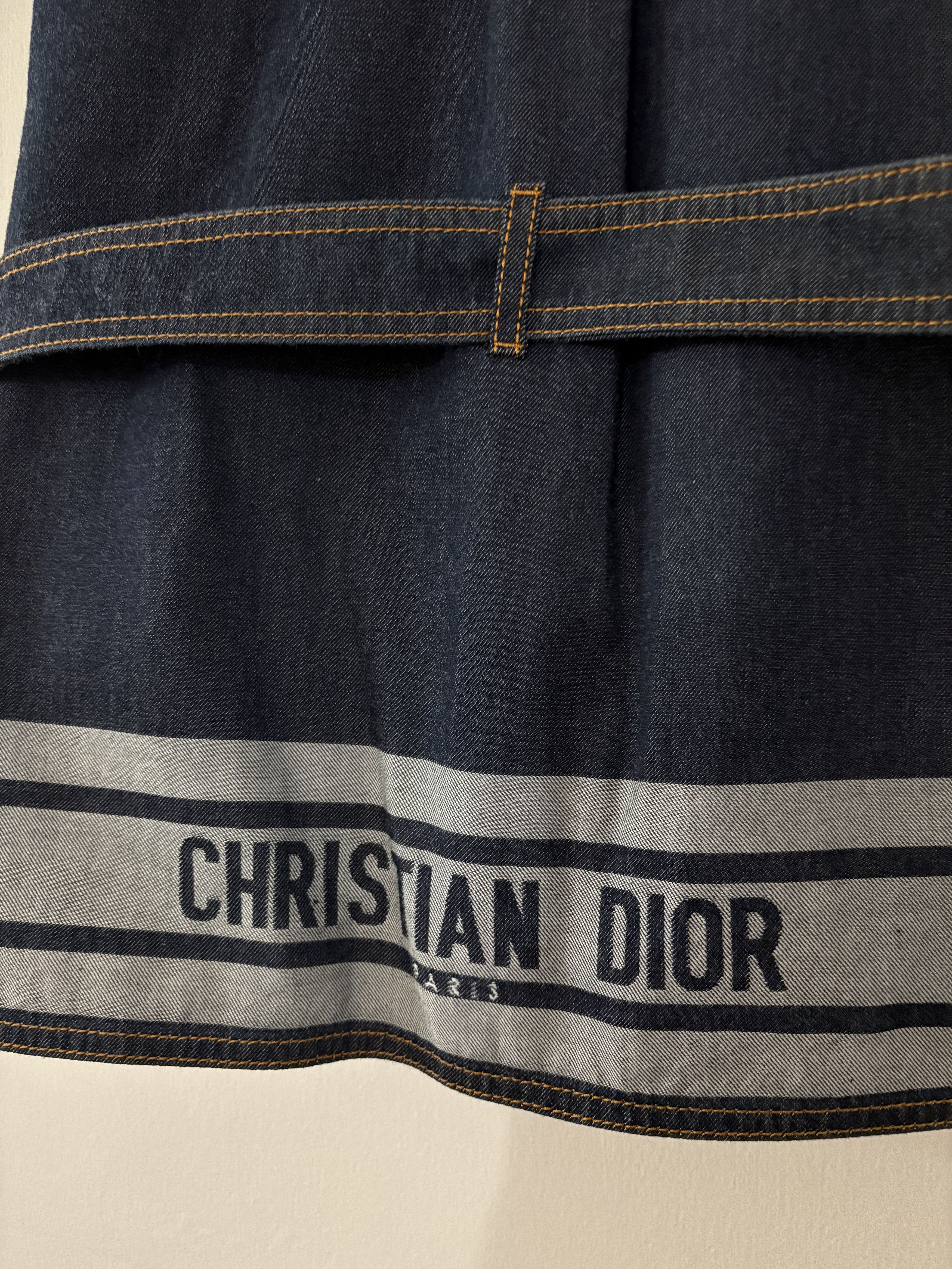 Dior Dior Blue Denim Couture Belted Shirt SZ 4 NWT MSRP $2350 Size XS / US 0-2 / IT 36-38 - 9 Thumbnail