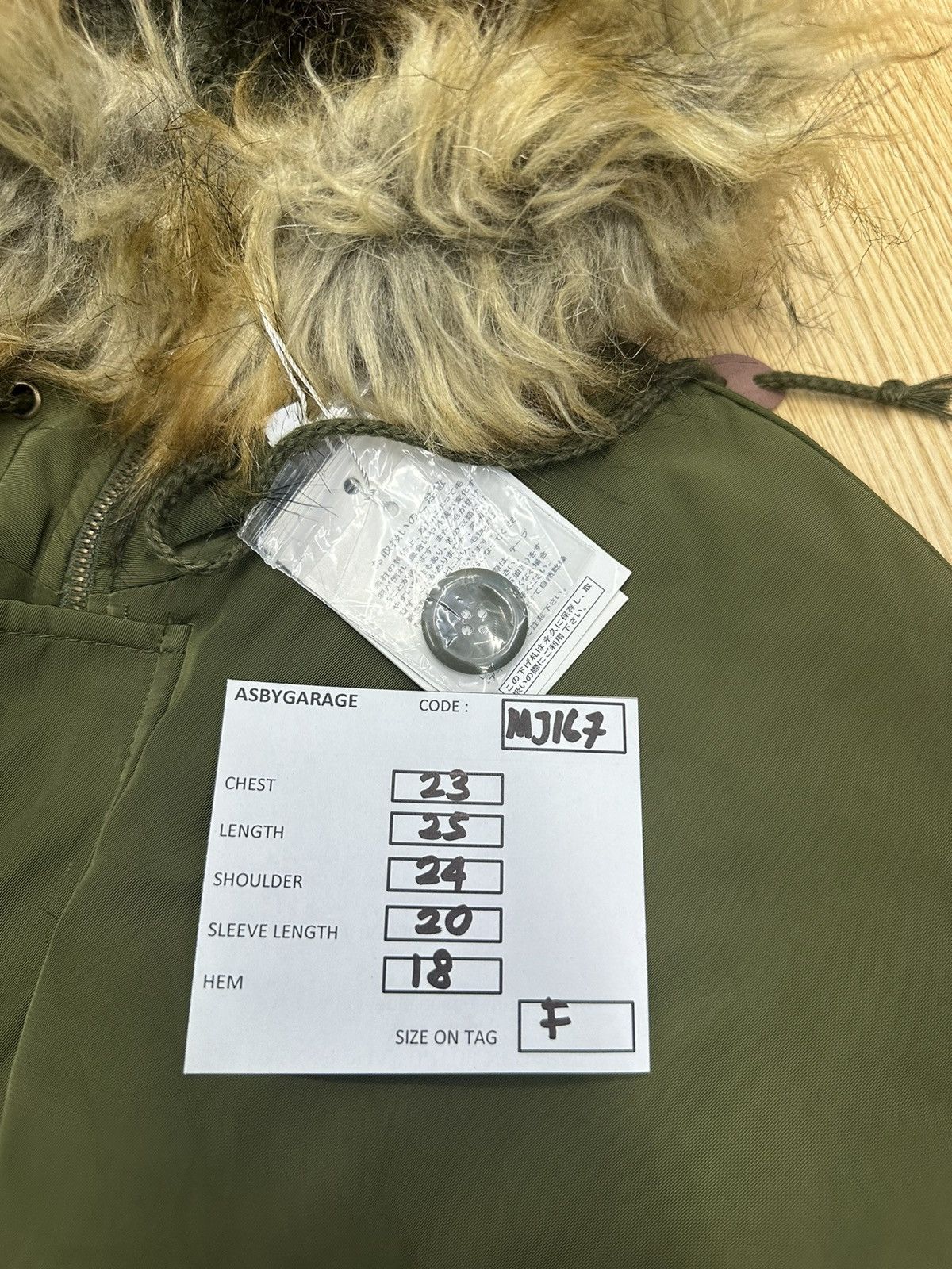 14th Addiction × If Six Was Nine × Le Grande Bleu (L.G.B.) GRAIL GRL ARMY FUR BAGGY BOMBER JACKET MJ167 Size US M / EU 48-50 / 2 - 12 Thumbnail
