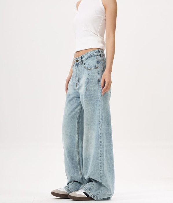 Vintage American retro high street baggy cutaway jeans Size US 32 / EU 48 - 3 Thumbnail