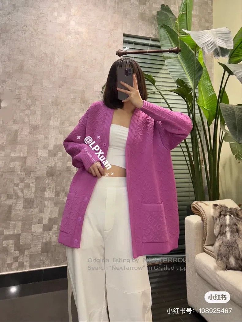 Fendi Fendi Skims Limited Edition Fuchsia Embossed Cardigan Size XS / US 0-2 / IT 36-38 - 3 Thumbnail