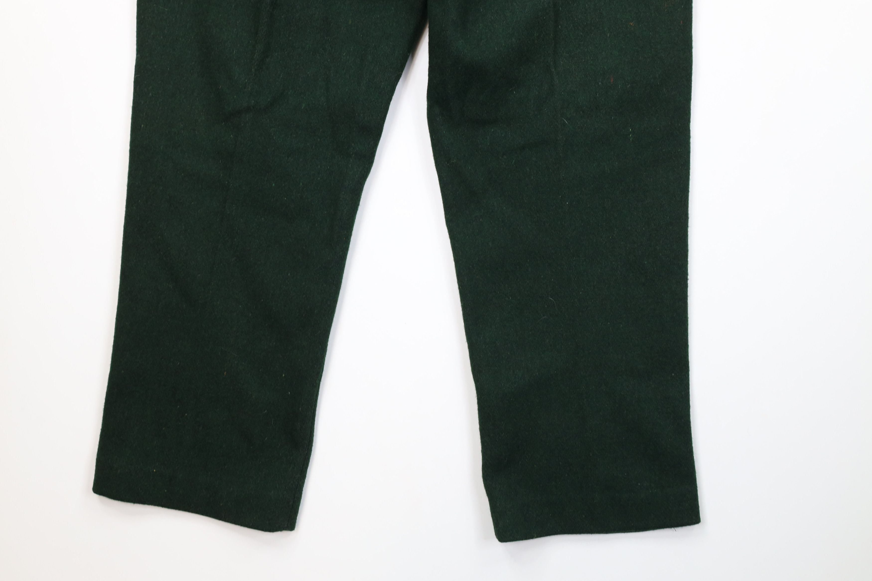 Vintage Vintage 90s Streetwear Heavy Wool Wide Leg Pants Green USA Size US 34 / EU 50 - 15 Thumbnail