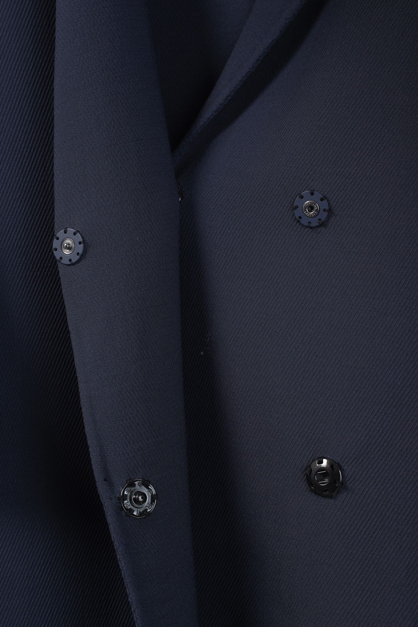 Fabiana Filippi Fabiana Filippi Navy Twill Bead-Trim Double-Breasted Coat Size XL / US 12-14 / IT 48-50 - 9 Thumbnail