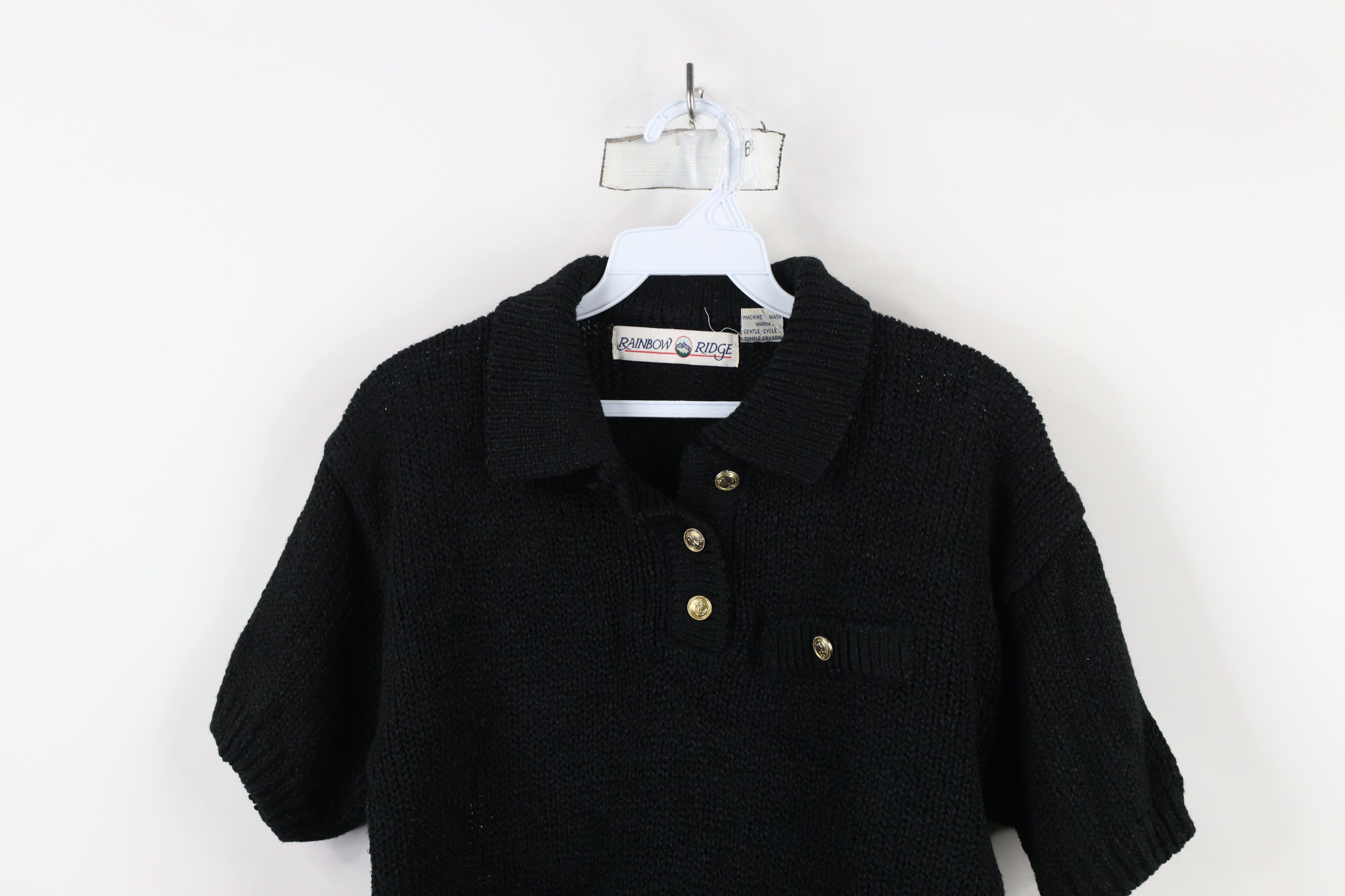 Vintage Vintage 90s Streetwear Knit Short Sleeve Collared Sweater Size M / US 6-8 / IT 42-44 - 2 Thumbnail