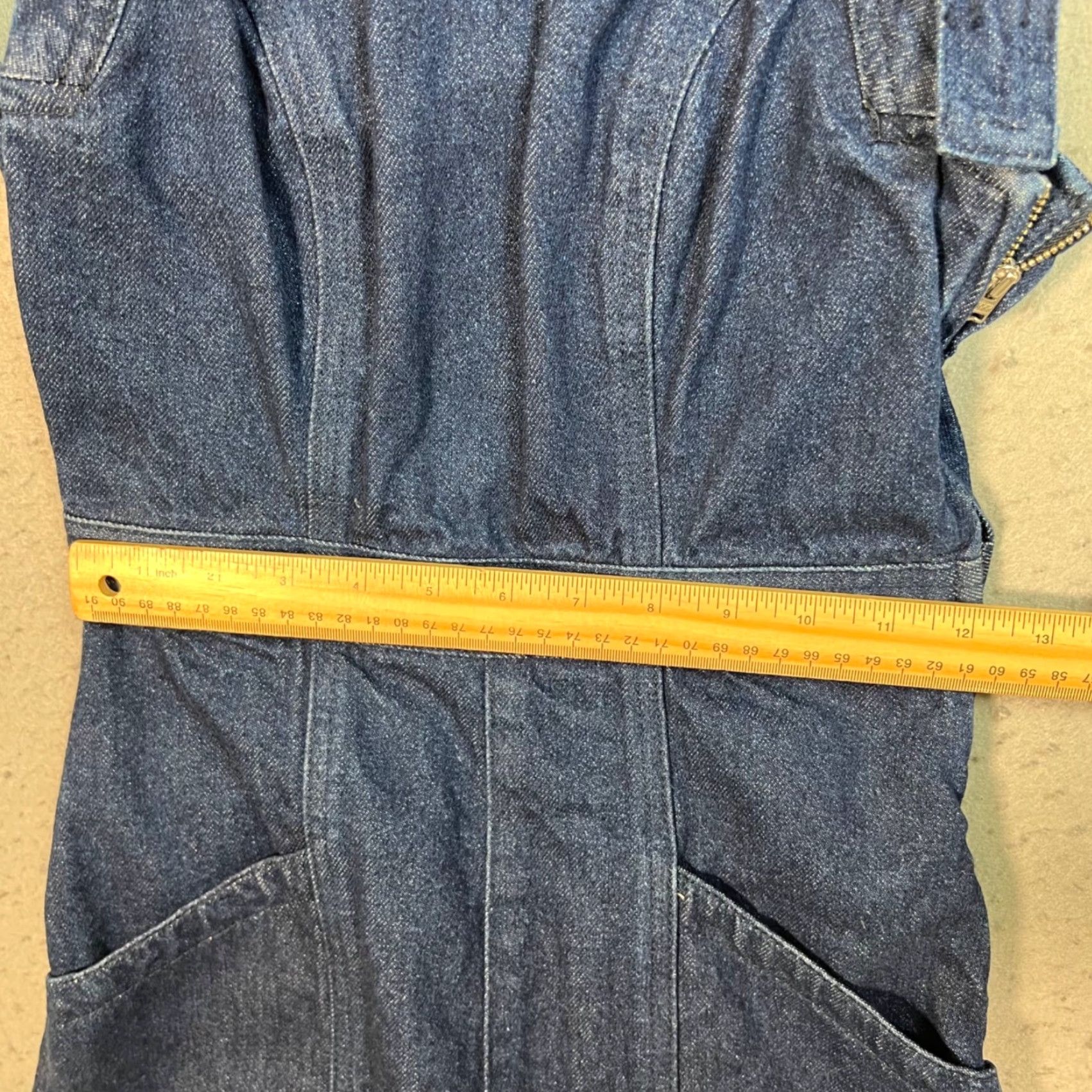 Topshop Topshop Denim Romper Womens Size 2 Sleeveless Tie-Strap 100% Cotton Blue Vintage No N/A Size 26" / US 2 / IT 38 - 7 Thumbnail