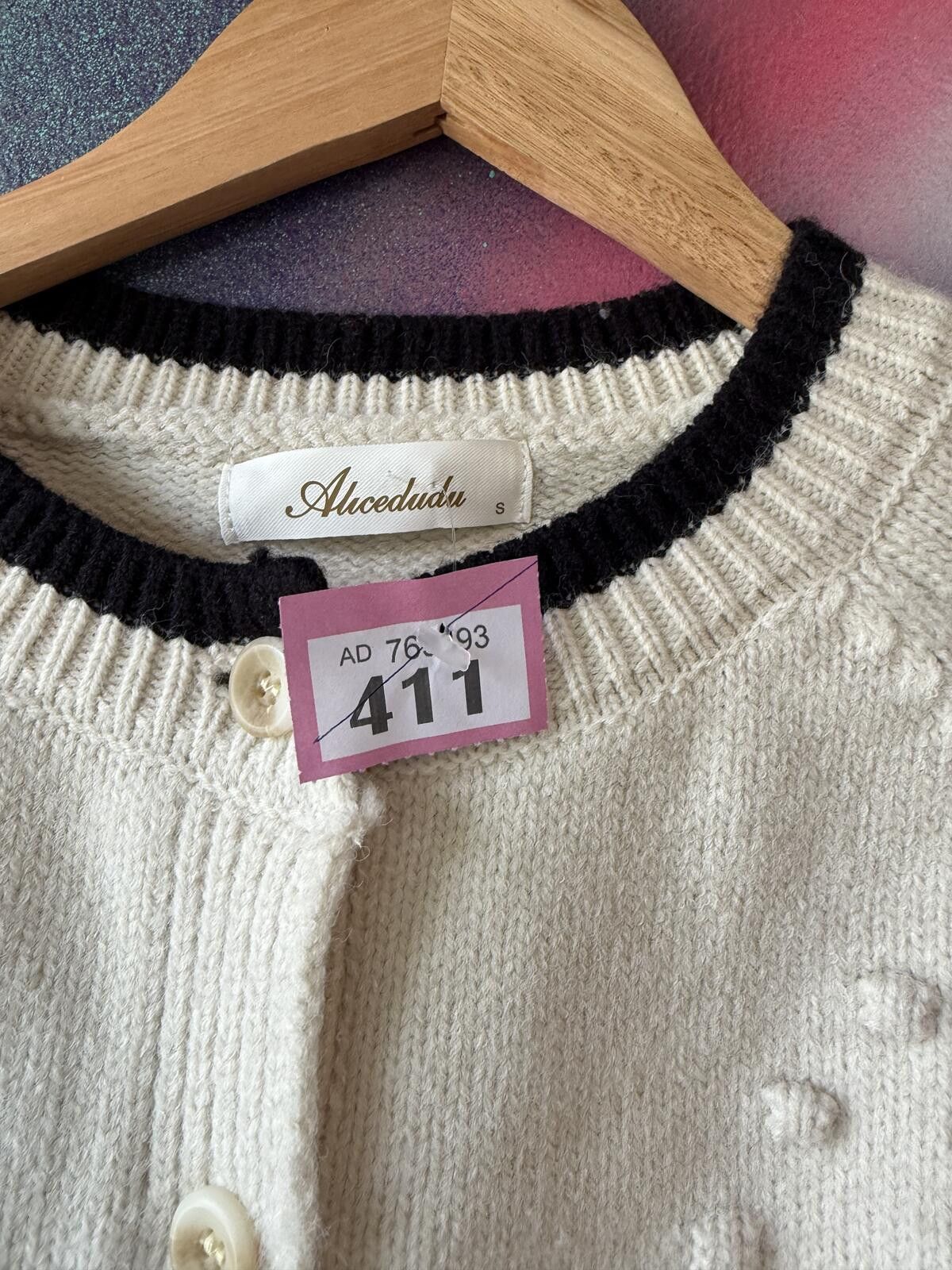 Other Alcedudu women’grey ribbed cardigan soft knit V-neck sweater Size S / US 4 / IT 40 - 2 Thumbnail