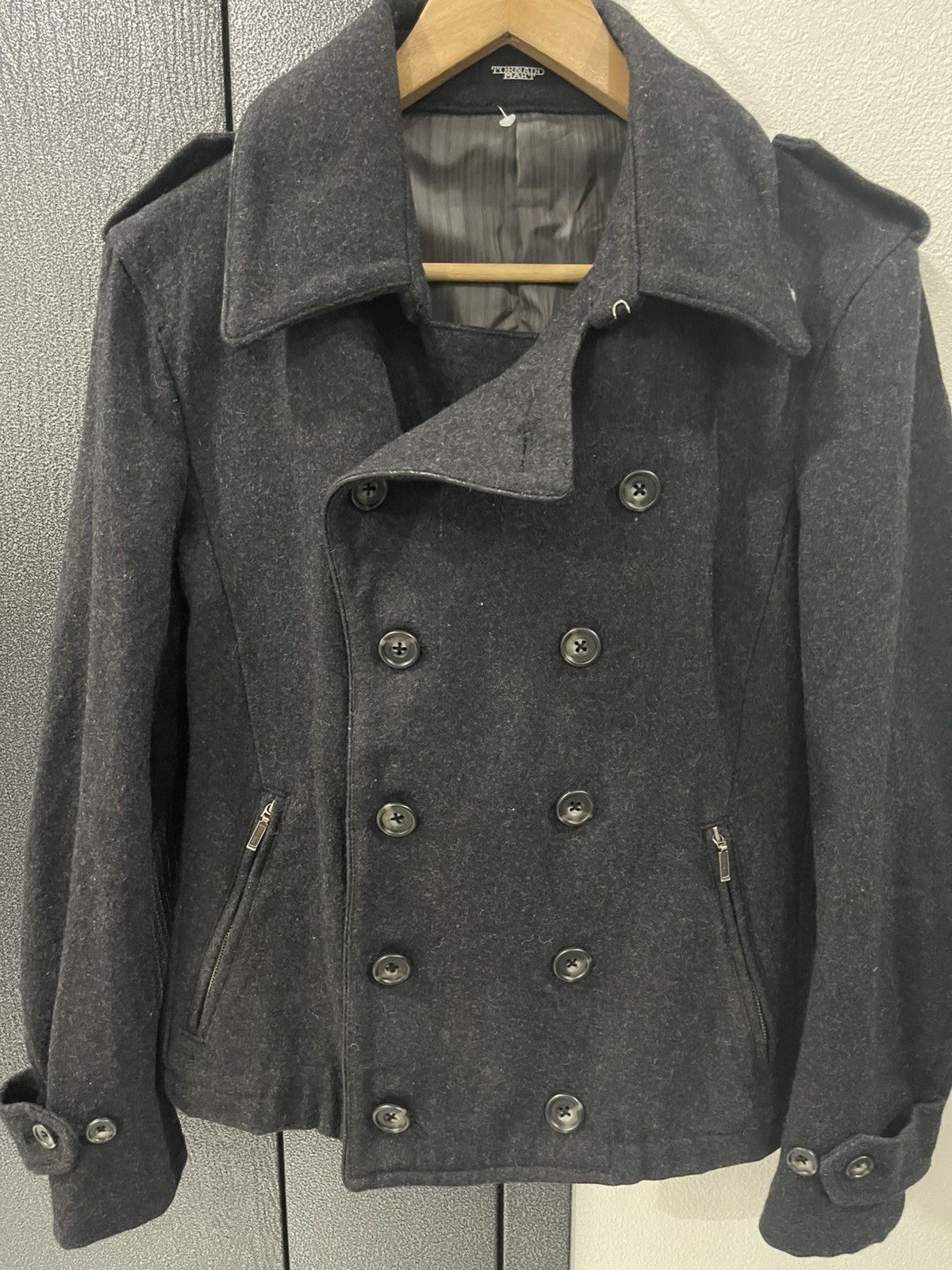 Tornado Mart Tornado Mart Wool Double Breasted Peacoat Size US S / EU 44-46 / 1 - 4 Thumbnail