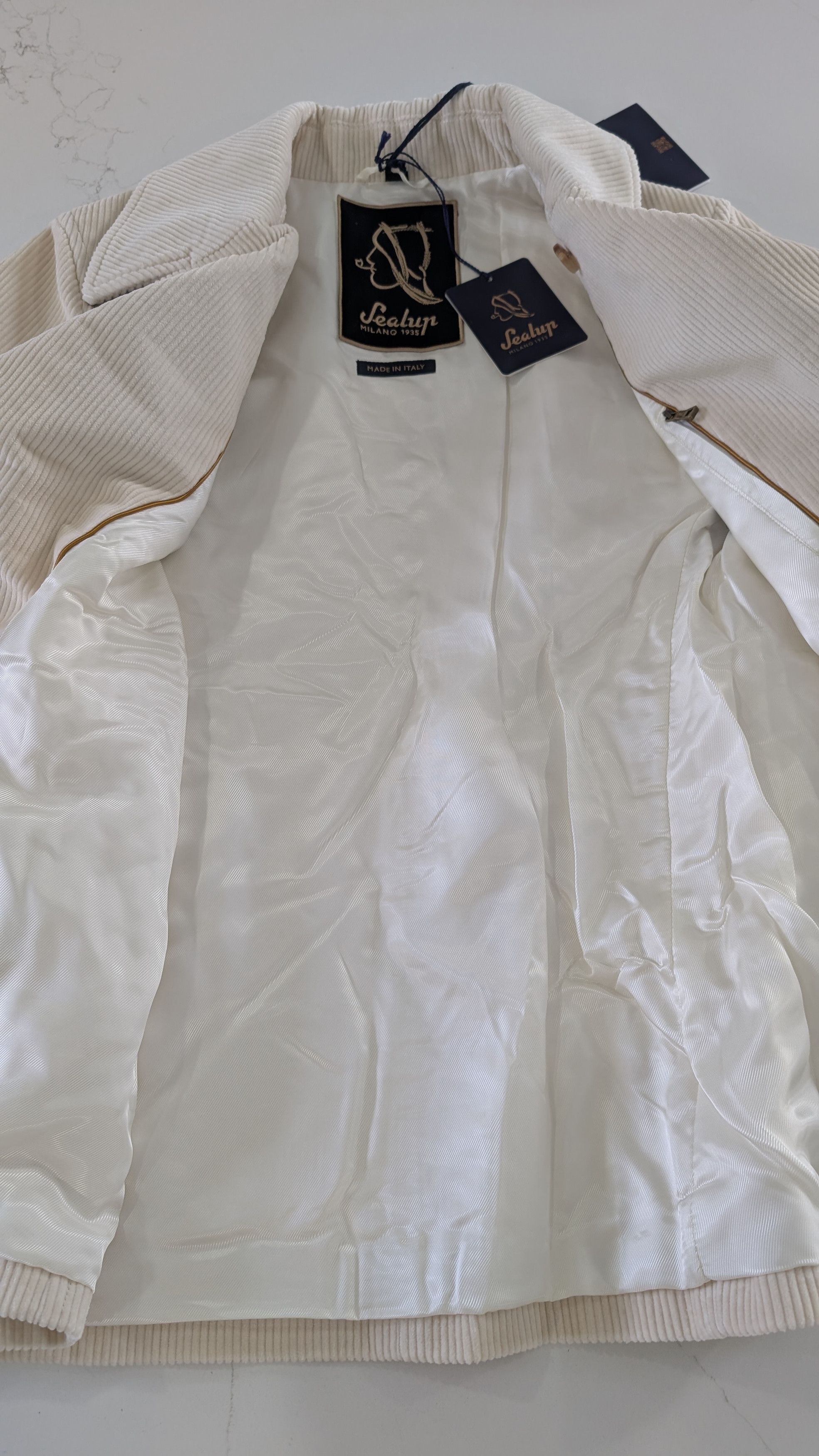 Sealup Sealup Amalfi Peacoat Ivory Corduroy Size 50 L Italy Size US M / EU 48-50 / 2 - 5 Thumbnail