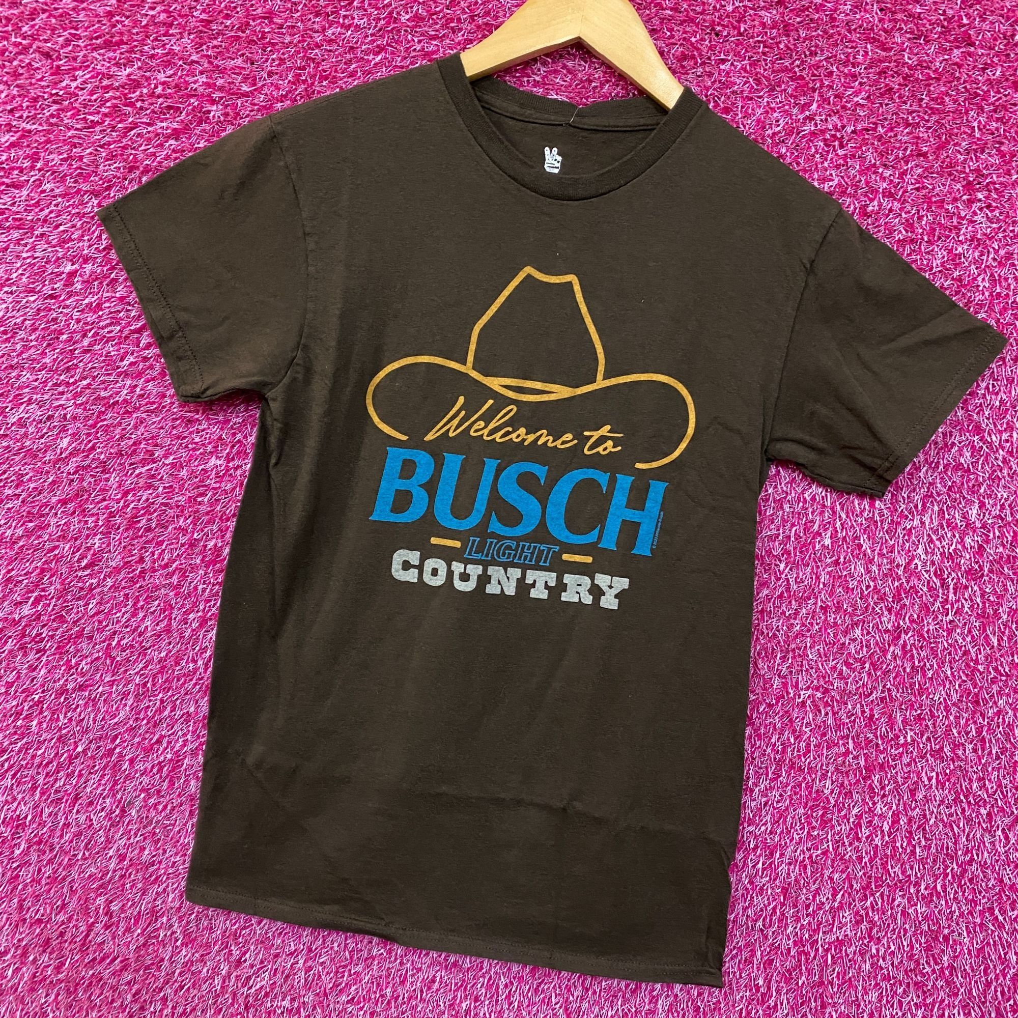 Junk Food Welcome to Busch Light Country Cowboy Hat Tan T-Shirt XS Size US XS / EU 42 / 0 - 3 Thumbnail