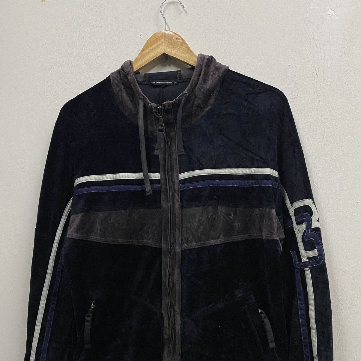 Marithe + Francois Girbaud Marithé + François Girbaud Velour Track Jacket Zipper Hoodie Size US M / EU 48-50 / 2 - 3 Thumbnail