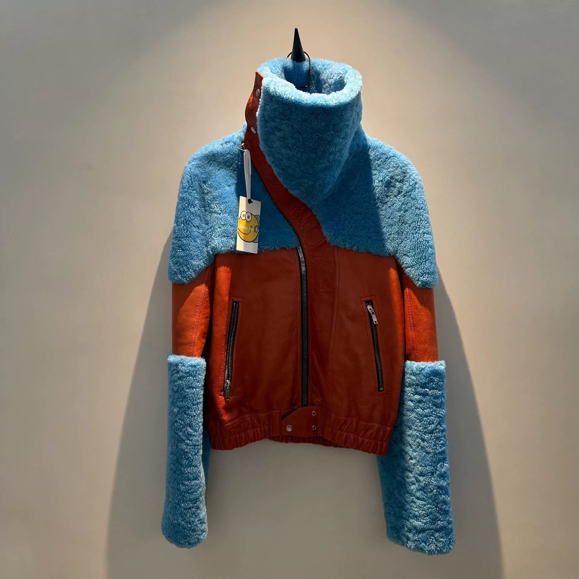 Rick Owens Rare Blue Orange Wool Jacket Size M / US 6-8 / IT 42-44 - 1 Thumbnail
