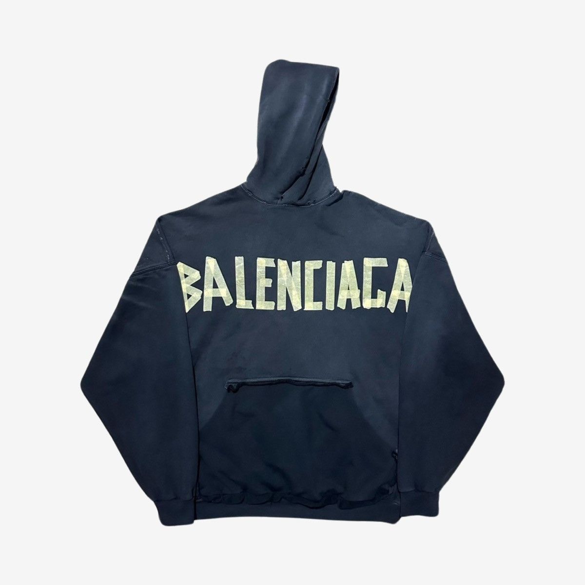 Balenciaga Balenciaga SS23 Oversized Logo Tape Hoodie Size US M / EU 48-50 / 2 - 2 Thumbnail