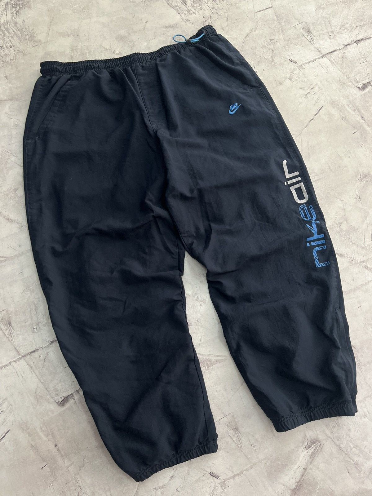 Nike × Vintage Vintage 00s Nike Air Nylon Baggy Track Pants Size US 38 / EU 54 - 2 Thumbnail