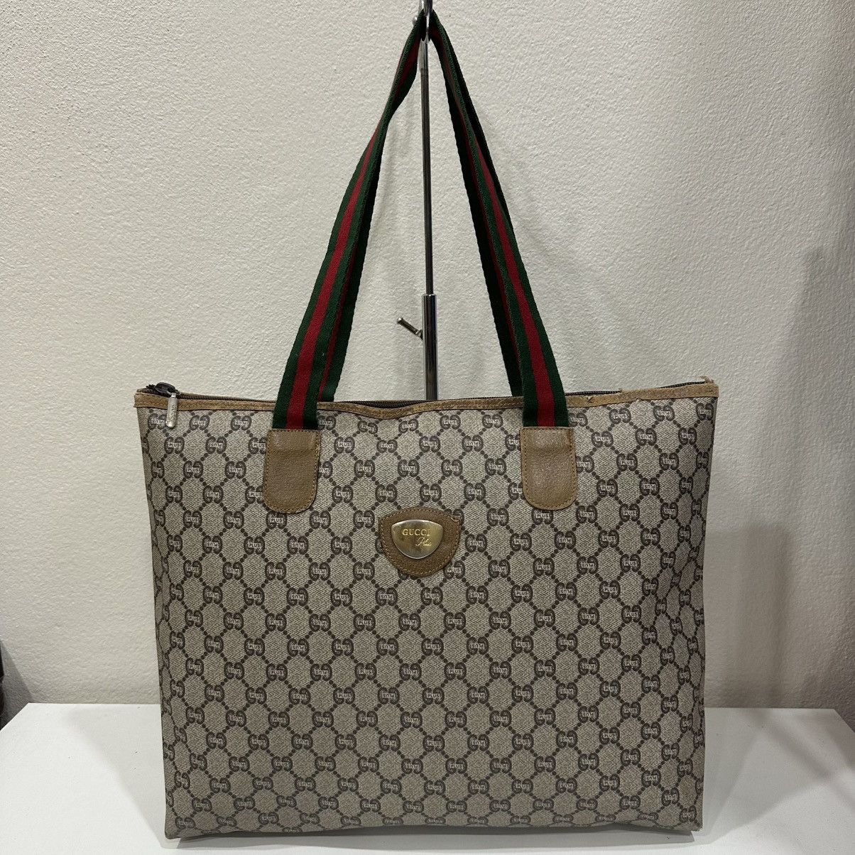 Gucci COMBO SALE!!! VINTAGE GUCCI WEB TOTE BAG SHERRY LINE COMBO!! Size ONE SIZE - 10 Thumbnail